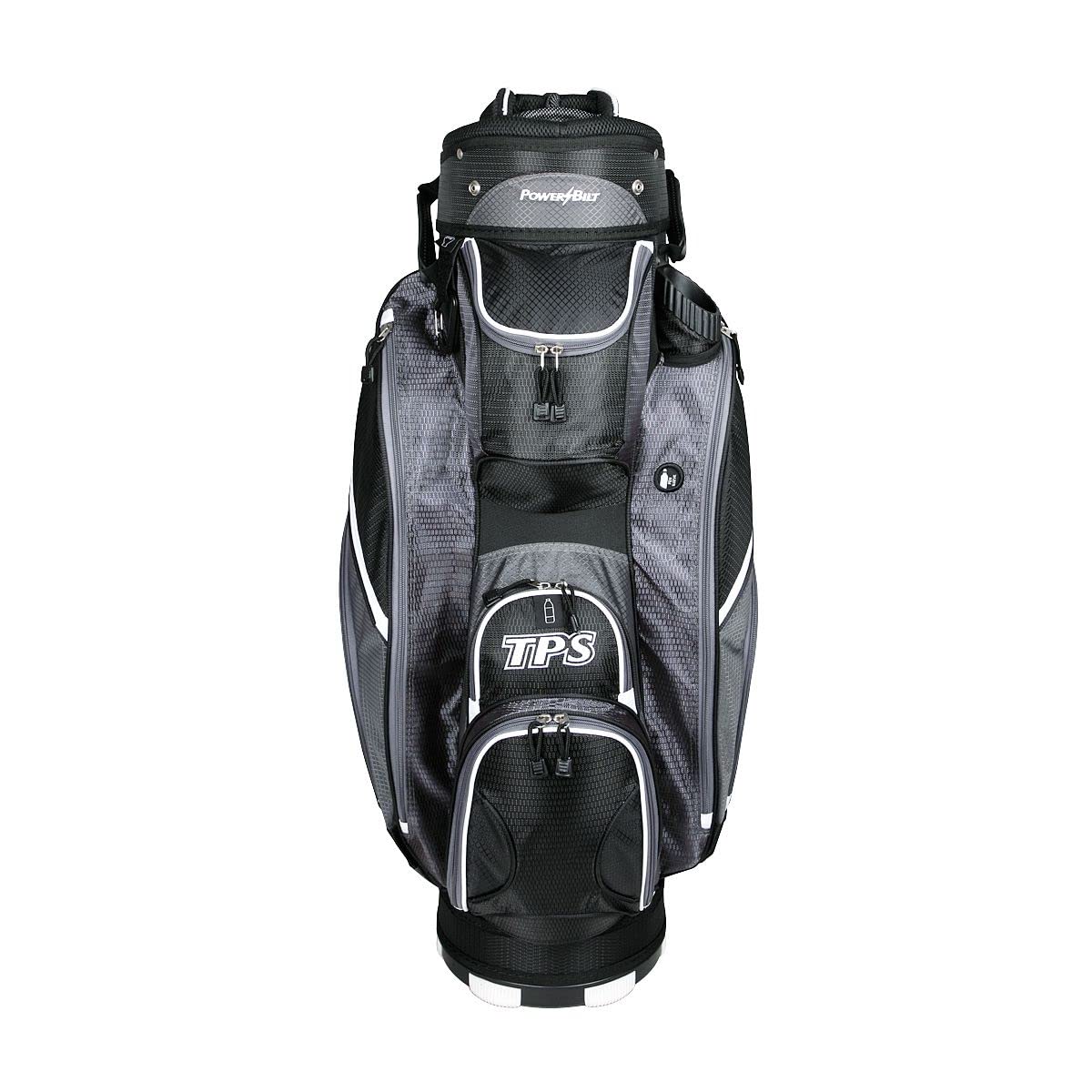 Powerbilt TPS 5400 Black/Charcoal Golf Cart Bag - Lightweight & Durable Stand Bag for Men & Women, Perfect for Golf Course & Driving Range Use