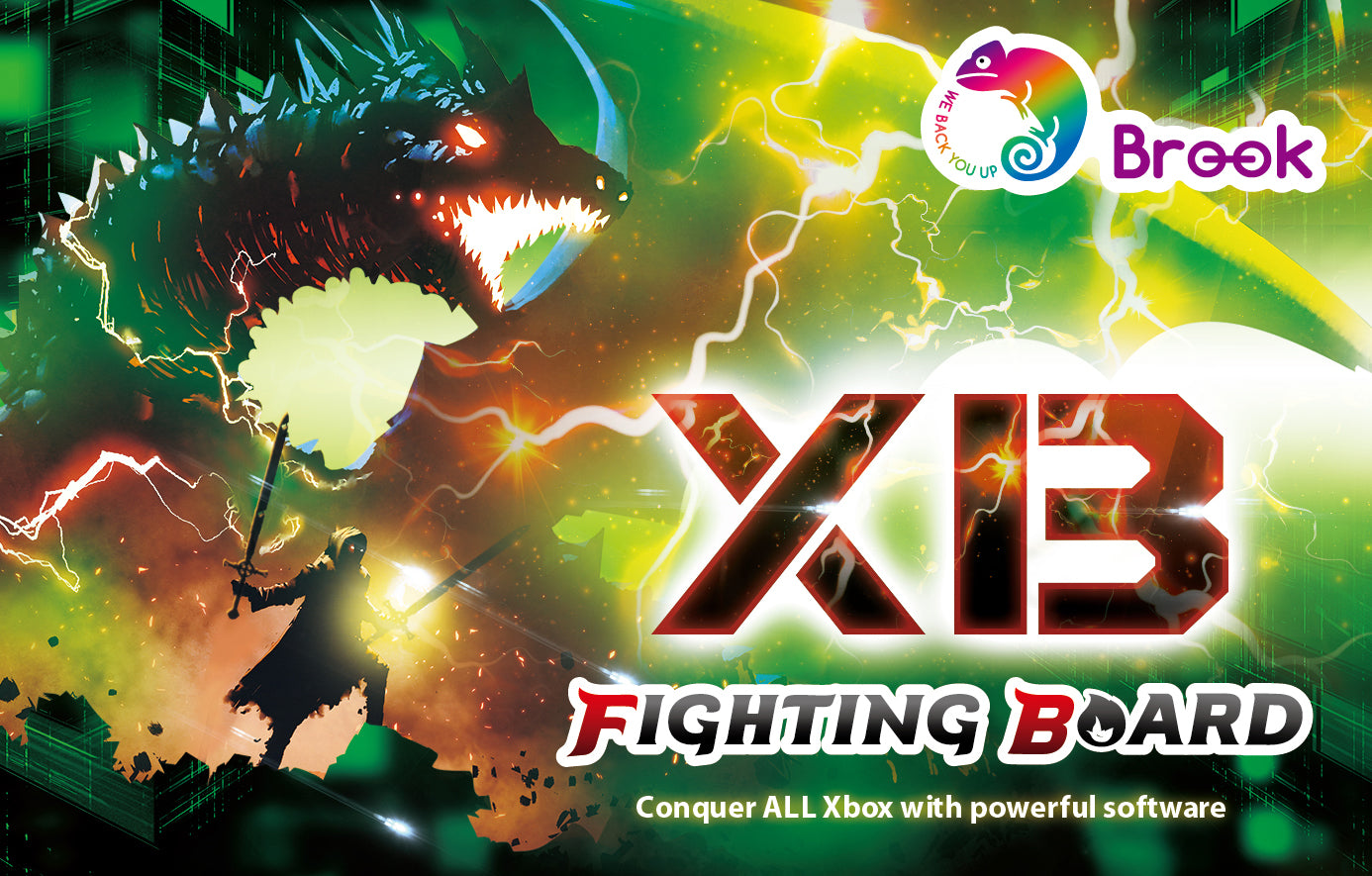 Brook XB Fighting Board - High-Performance Arcade Stick for Xbox Series X|S & PC - Perfect for Fighting Games, eSports & Competitive Gaming