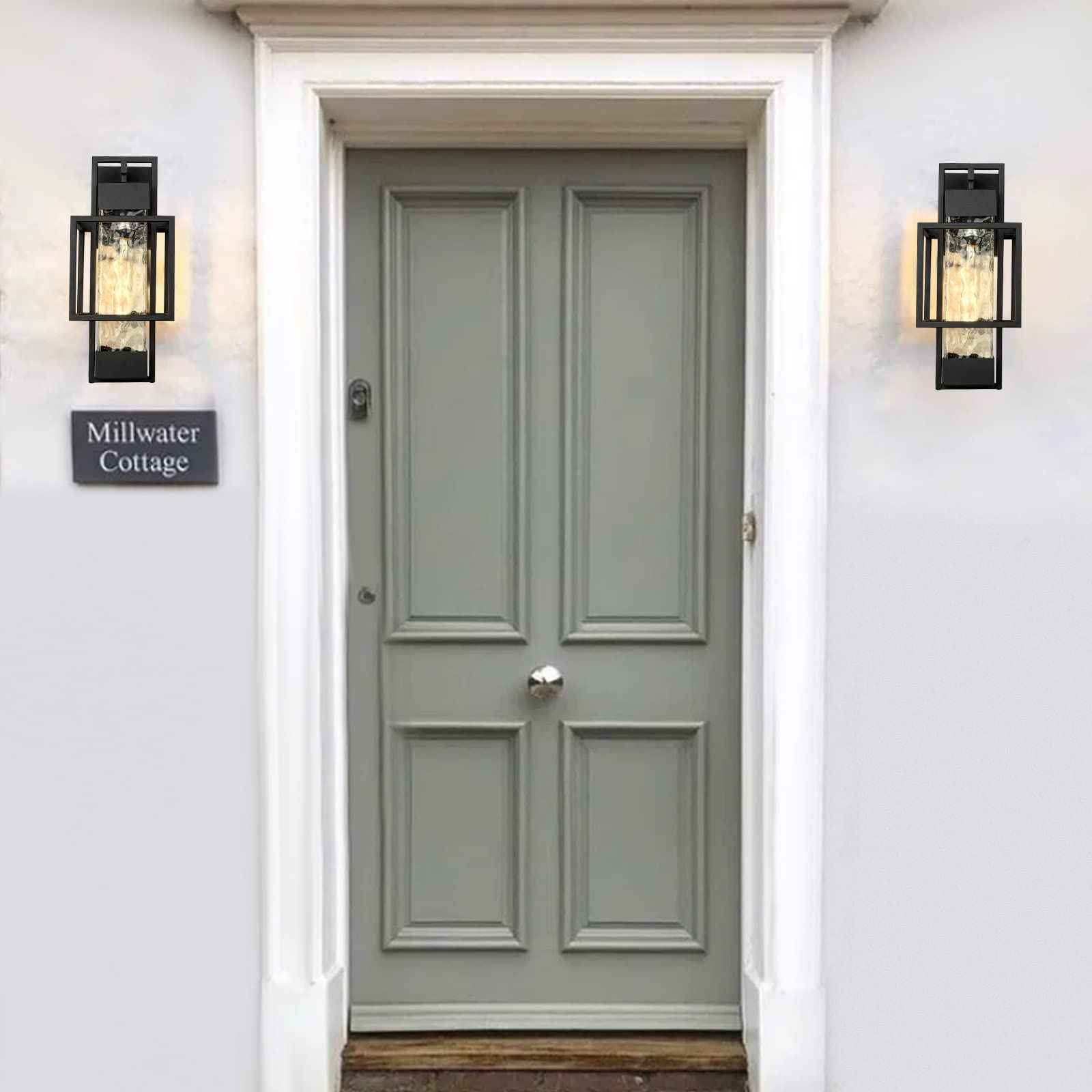 Modern Outdoor Wall Sconce Lights 2 Pack - 15