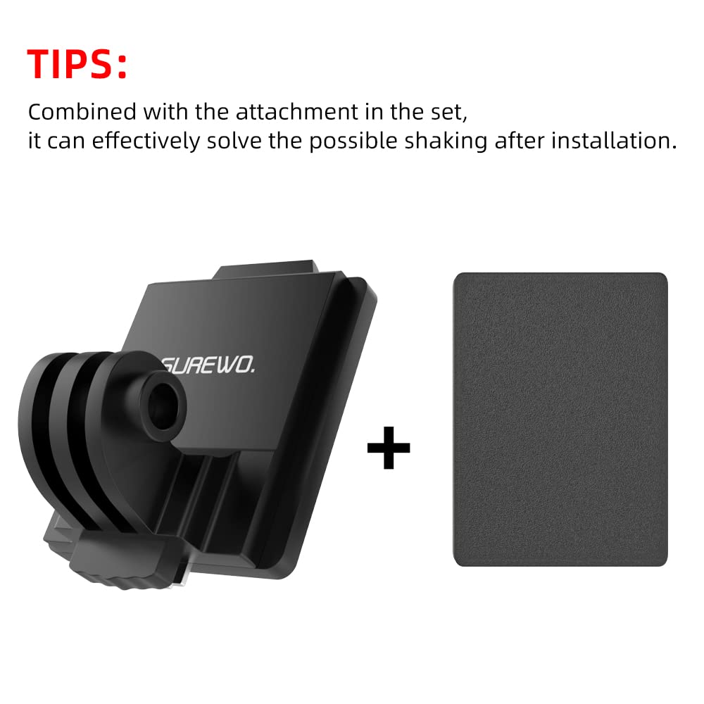 SUREWO Aluminum NVG Mount for GoPro Hero 13/12/11/10/9/8/7/6/5 Black - Tactical Helmet Mount Compatible with DJI Osmo Action 5 Pro/4/3/2, Insta360 ONE R, Crosstour & Most Action Cameras - Perfect for Military, Airsoft, Hunting & Outdoor Adventures