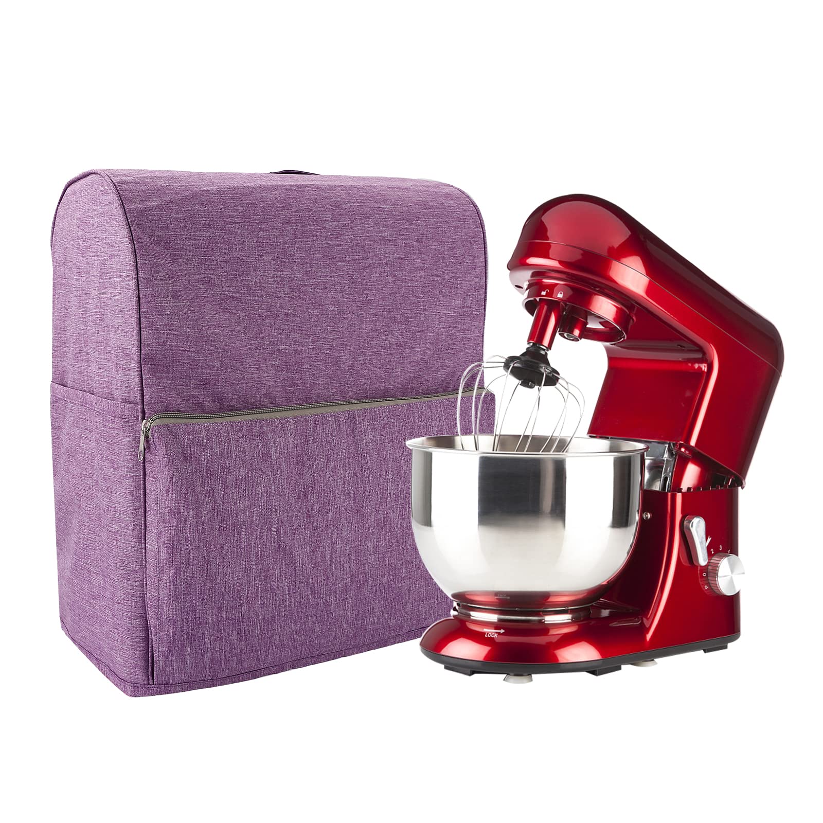 **KitchenAid Mixer Cover for Tilt Head 4.5-5 Quart Stand Mixer - Durable Fabric Protector with Storage Pocket - Perfect for Baking, Cooking & Countertop Protection**