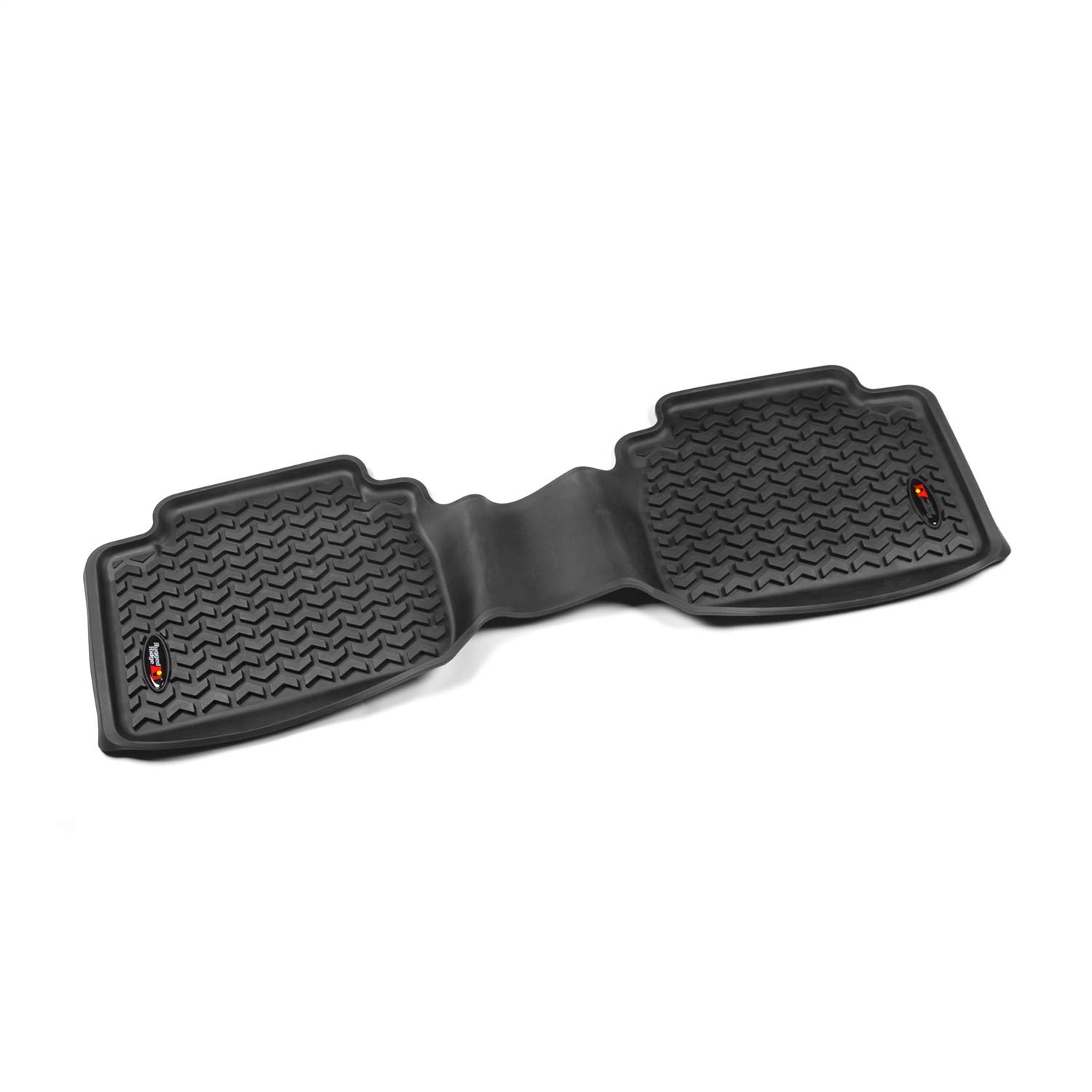 Rugged Ridge Rear Floor Liners for 2005-2015 Toyota Tacoma Access/Double Cab (Automatic) | All-Terrain Heavy Duty Black Car Mats | Model 82954.10 | Perfect for Off-Roading, Camping & Everyday Use