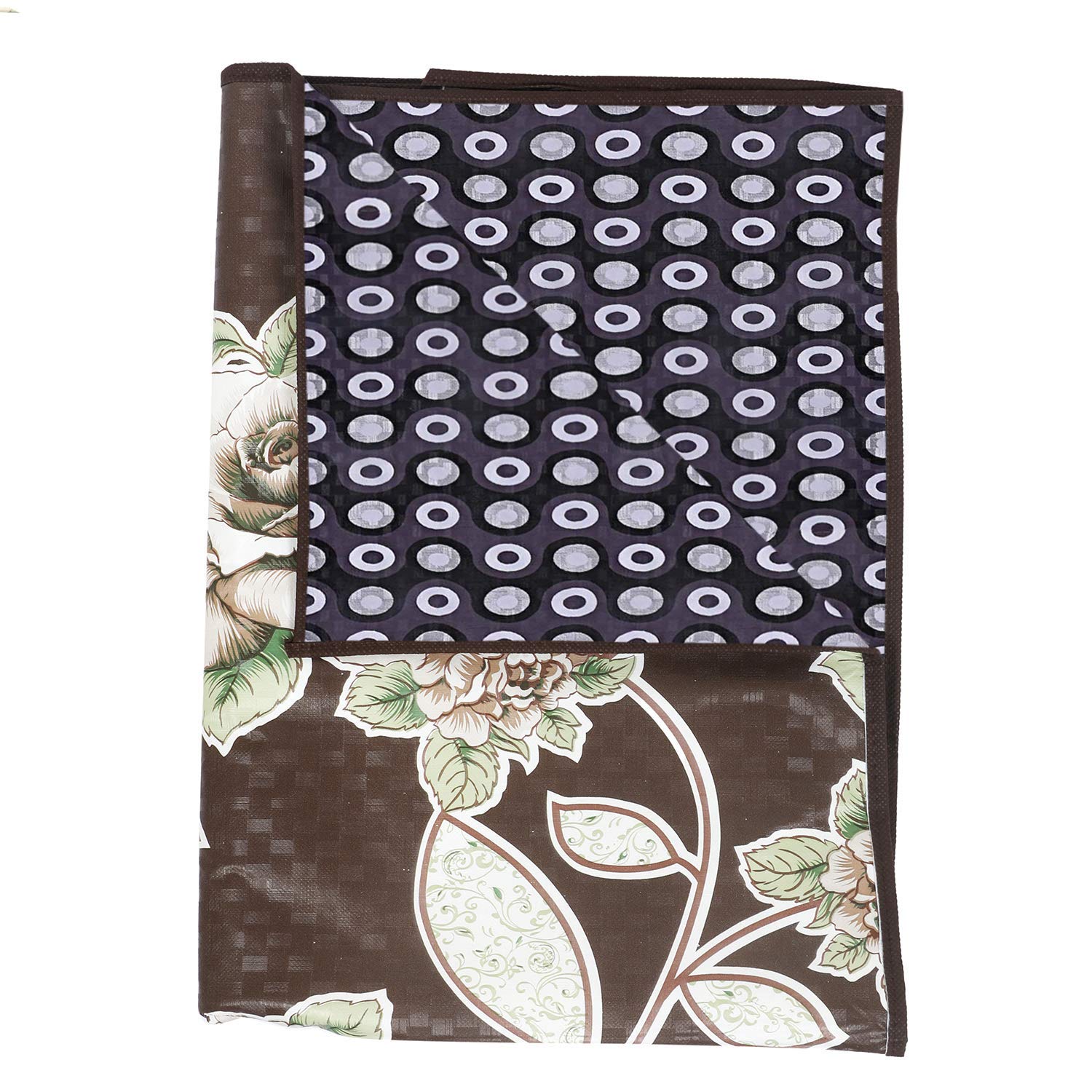 Kuber Industries 3-Layer PVC Table Mat - Oil & Waterproof, Flower Design, Cream Color (Model HS_37_KUBMART020028) - Perfect for Dining Tables, Kitchen Countertops, and Party Serving Trays
