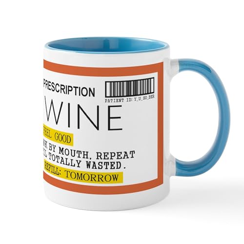 White/Blue Inside - Wine Prescription Mugs