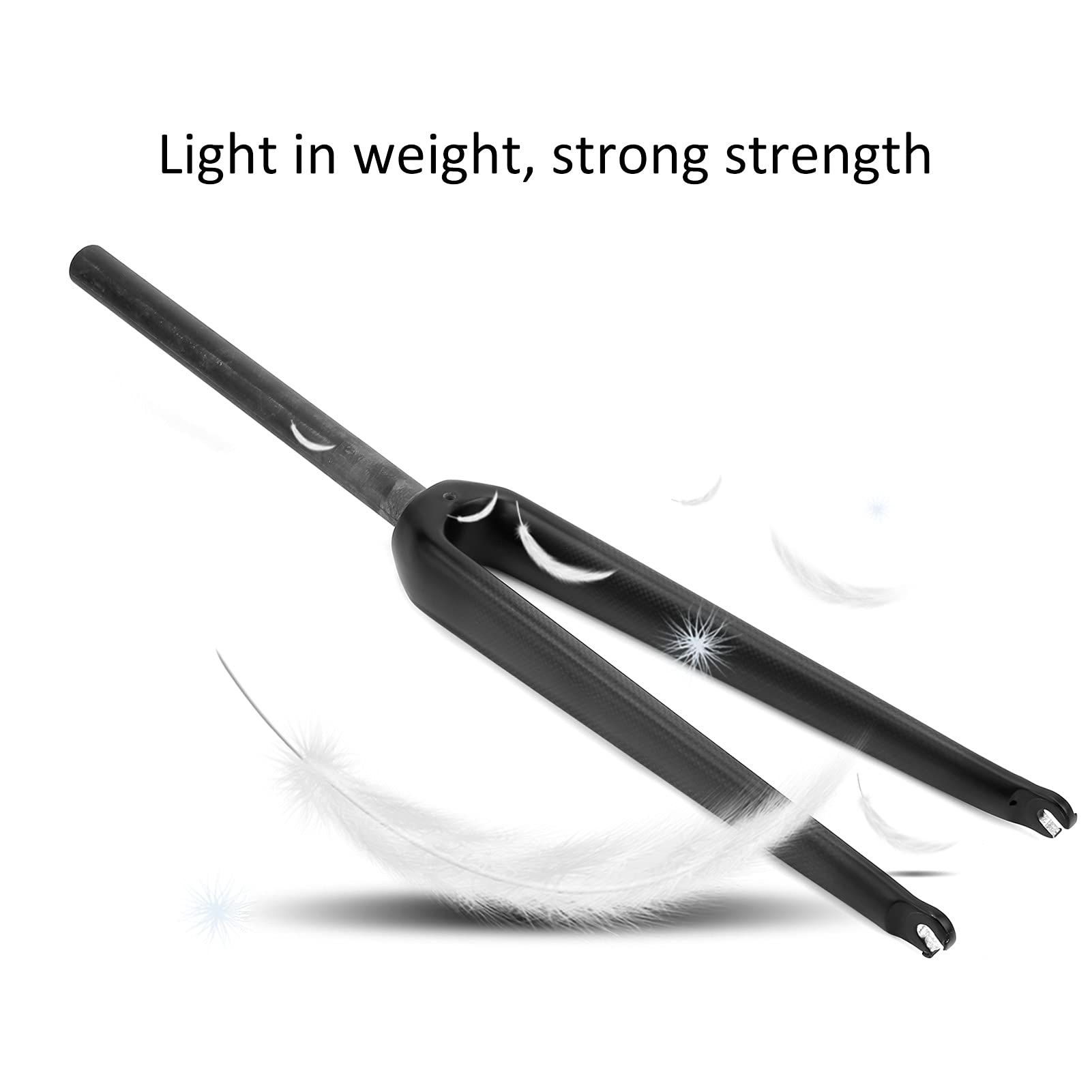 700C Carbon Fiber Road Bike Rigid Forks - Lightweight Straight Tube with C Brake & Quick Release | Perfect for Urban Commuting, Road Cycling & Performance Training