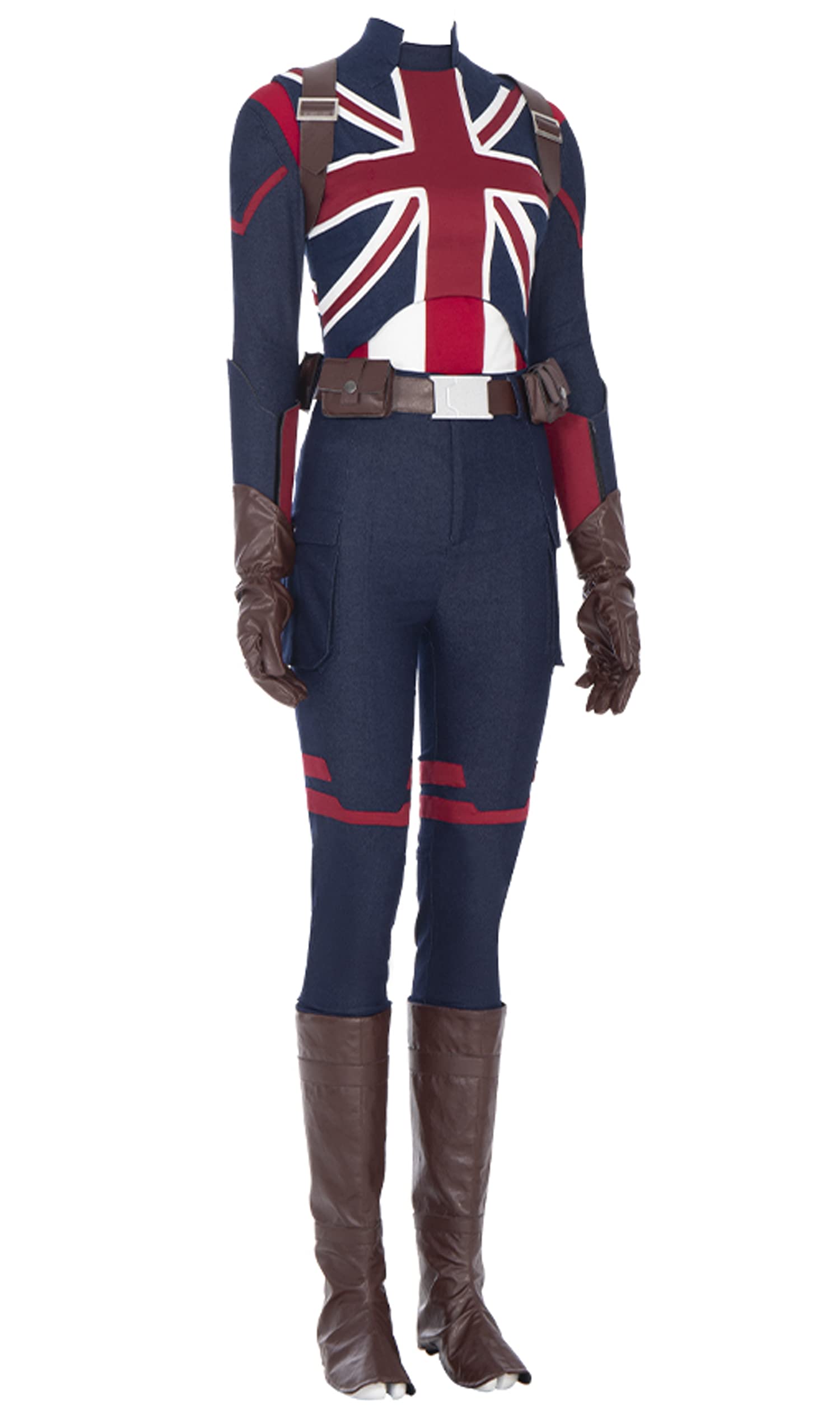 Captain Carter Cosplay Costume for Women - Peggy Carter Halloween Outfit & Battle Suit | Perfect for Comic Con, Cosplay Events & Halloween Parties