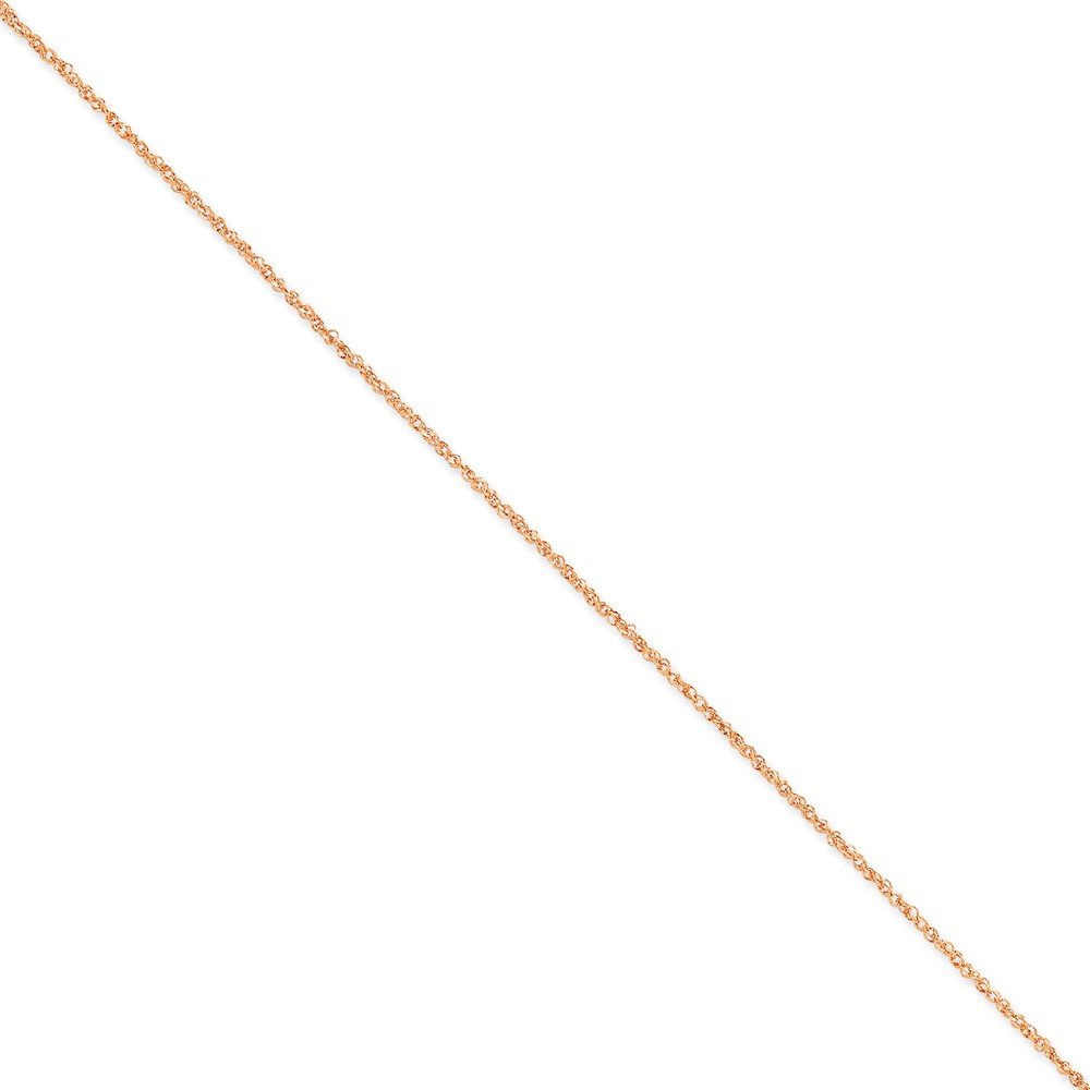 14K Rose Gold 1.7mm Rope Chain Necklace for Women - Dainty Layering Jewelry, Gift for Her, Perfect for Everyday Wear & Special Occasions