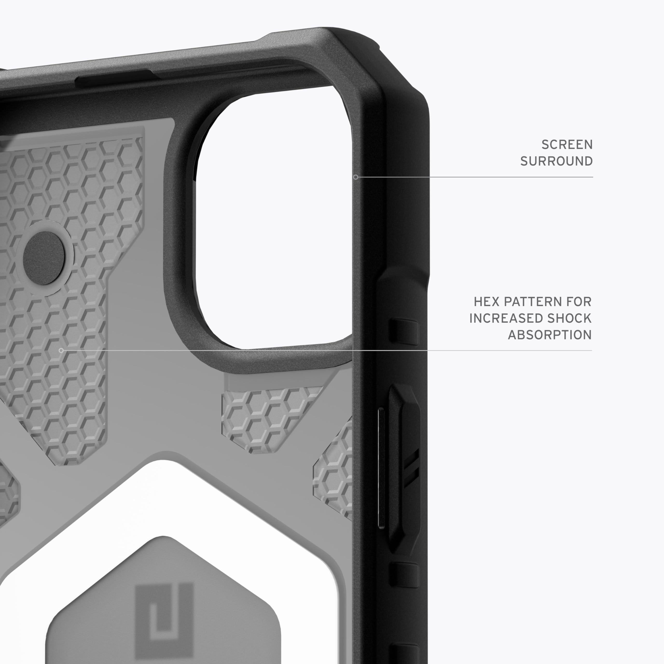 URBAN ARMOR GEAR UAG Pathfinder Clear Ash/Black Case for iPhone 15 (6.1