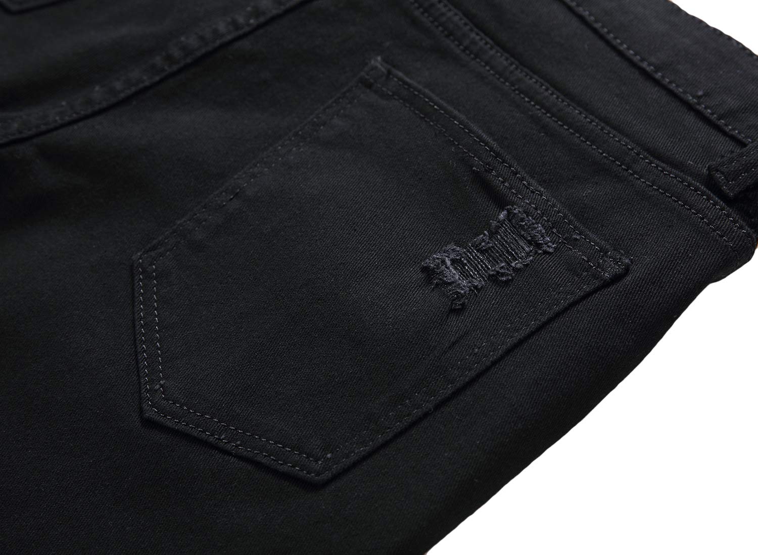 Baylvn Men's Slim Fit Ripped Denim Shorts - Casual Printed Summer Jeans for Beach, Travel & Outdoor Activities