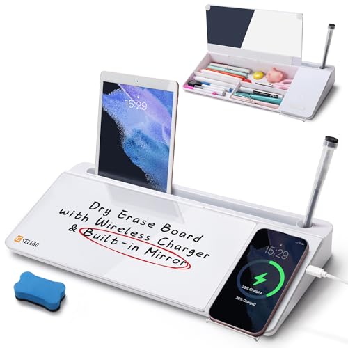 White-wireless Charger+mirror