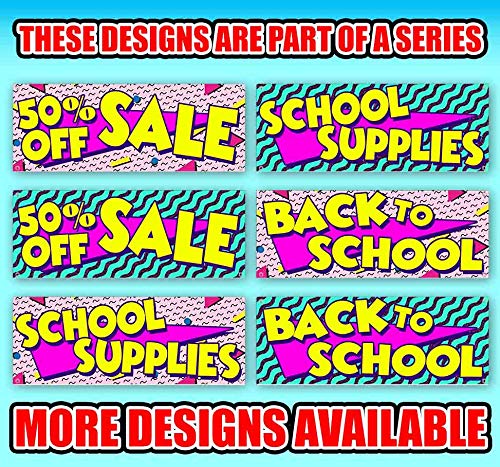 13 oz Heavy-Duty Vinyl School Supplies Banner - Non-Fabric, Single-Sided with Metal Grommets - Perfect for Classroom Decor, School Events & Educational Displays