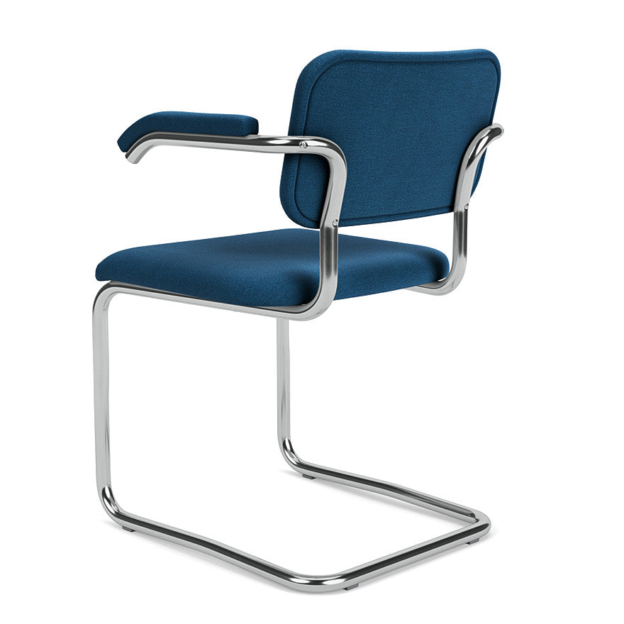 Breuer Cesca Relax Armchair - Modern Chrome & Cane Dining Chair for Kitchen, Living Room & Office - Mid-Century Inspired Design for Home Decor