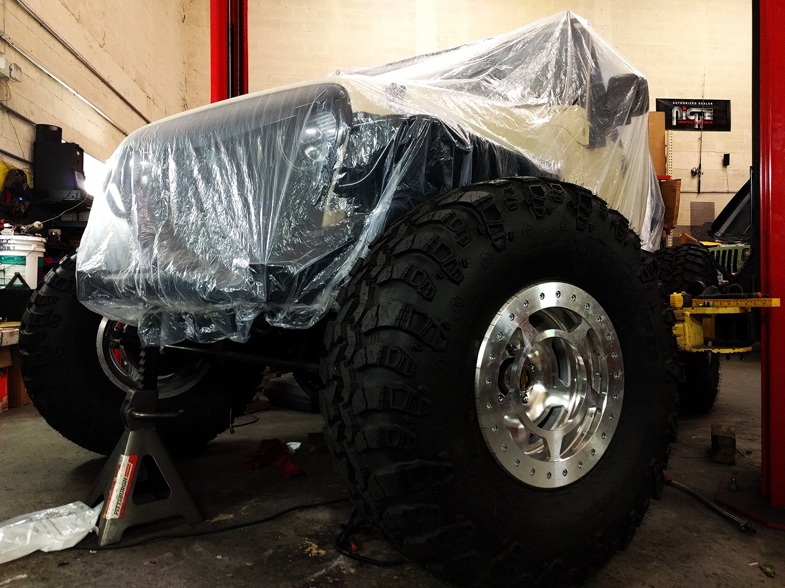 Universal Disposable Plastic Car Covers - 25 Pack Clear Indoor Garage Vehicle Protection for Storage & Dust Protection