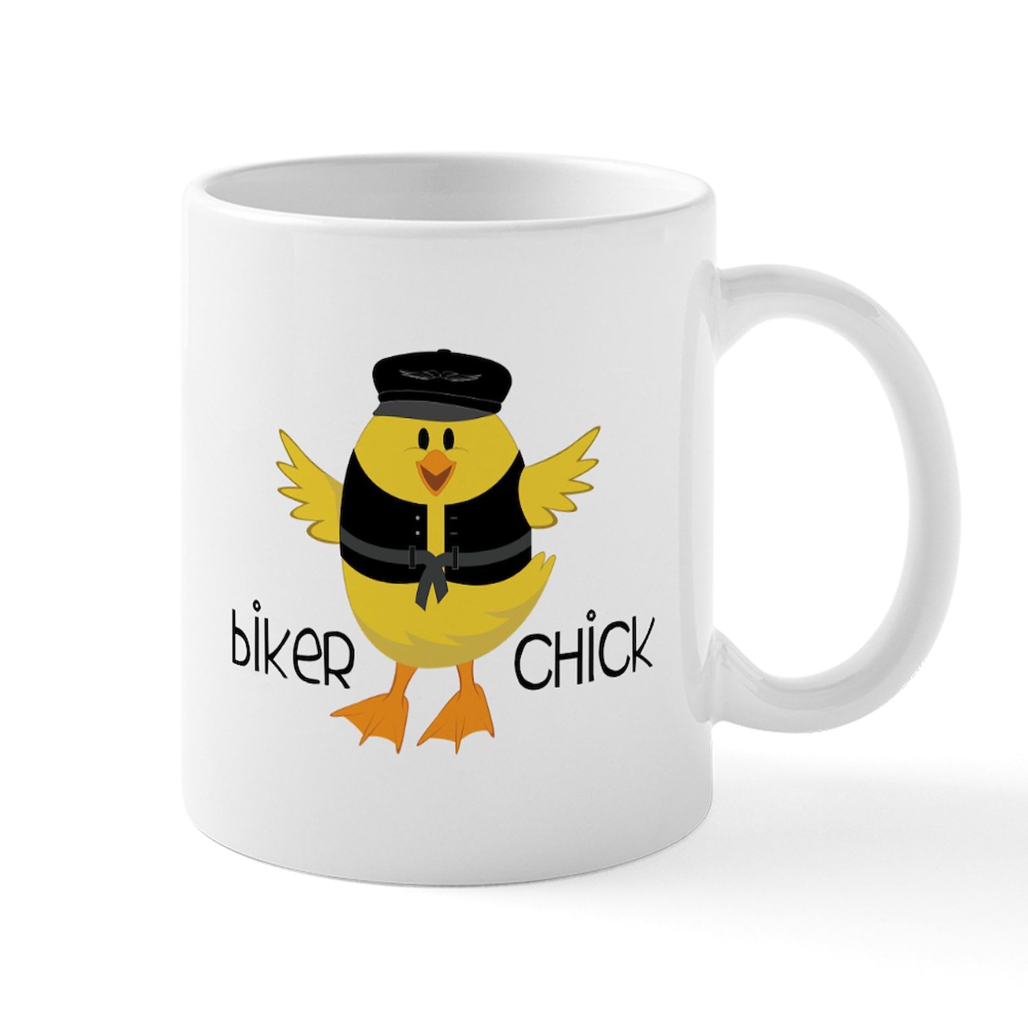 Biker Chick Ceramic Coffee Mug 11 oz (325 ml) - Perfect for Motorcycle Enthusiasts & Coffee Lovers - Ideal for Home, Office, or Biker Gifts