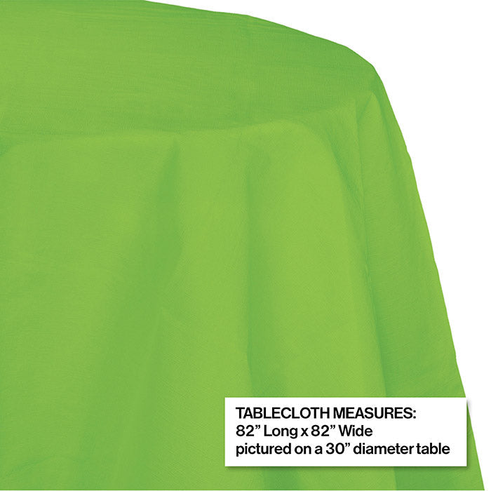 12-Pack Bulk Fresh Lime Round Paper Table Covers - 82 Inch Diameter Disposable Party Decorations for Birthday, Wedding & Outdoor Events