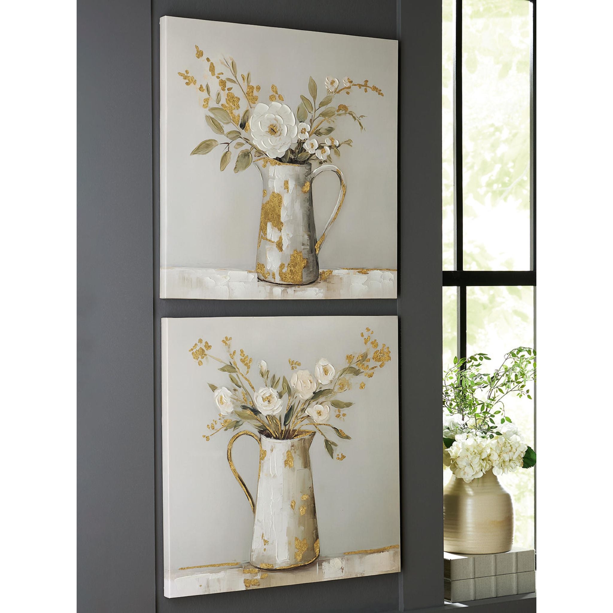 Amoryville Wall Art Set of 2 - 30x30 Inches Modern Canvas Prints for Living Room, Bedroom & Office Decor - Perfect Home & Gift Idea