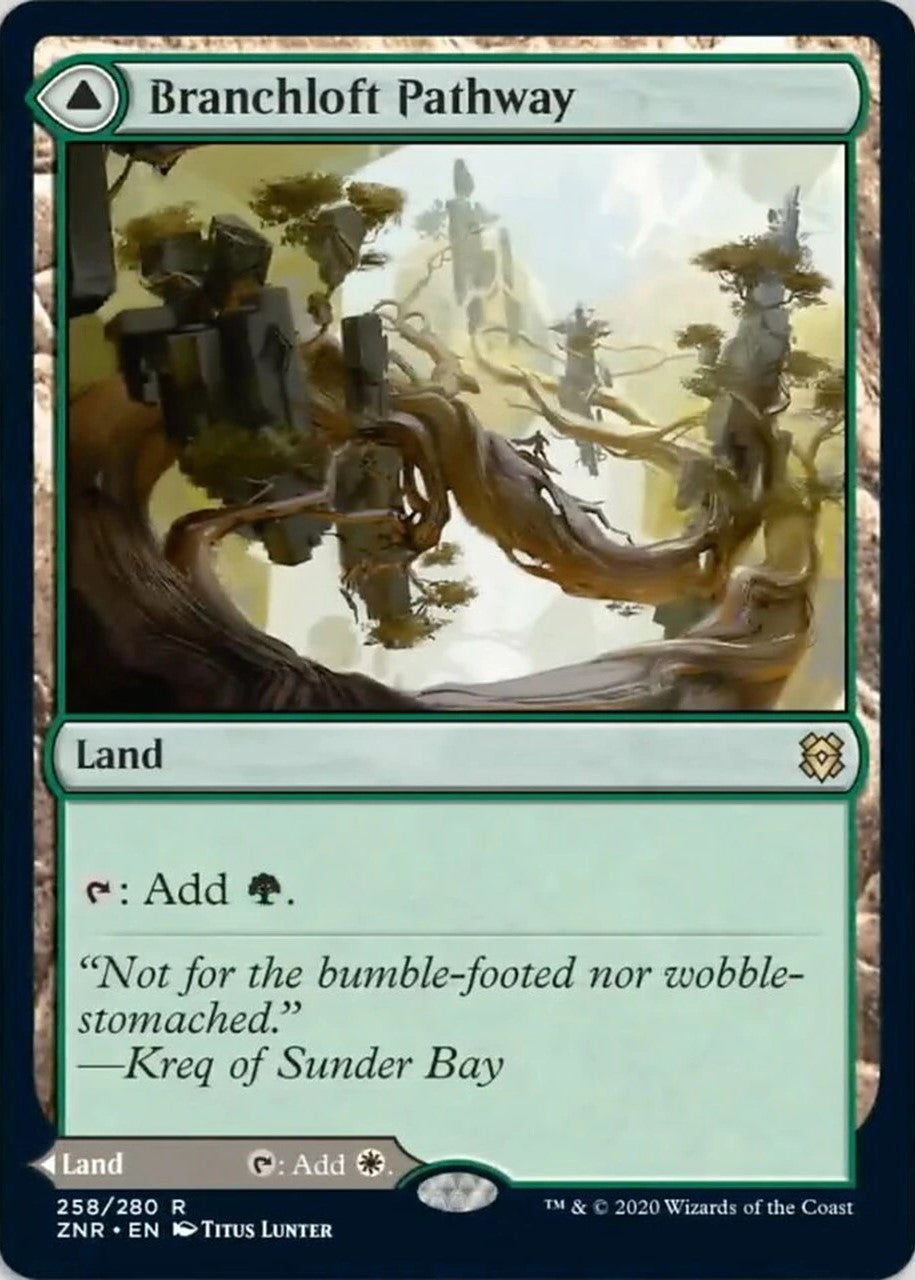 Branchloft Pathway & Boulderloft Pathway - Full Art Land Cards from Zendikar Rising MTG Set | Perfect for Commander, Modern & Standard Deck Building