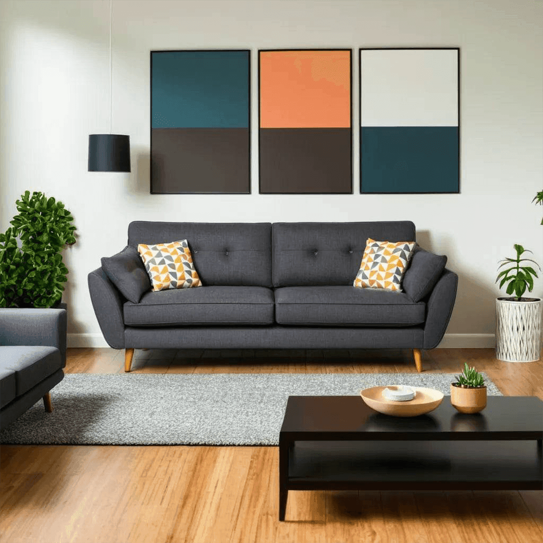 Premium Heather Fabric Sofa - Pet Friendly, Durable & Comfortable for Living Room, Lounge, or Family Room - Perfect for Cozy Home Decor