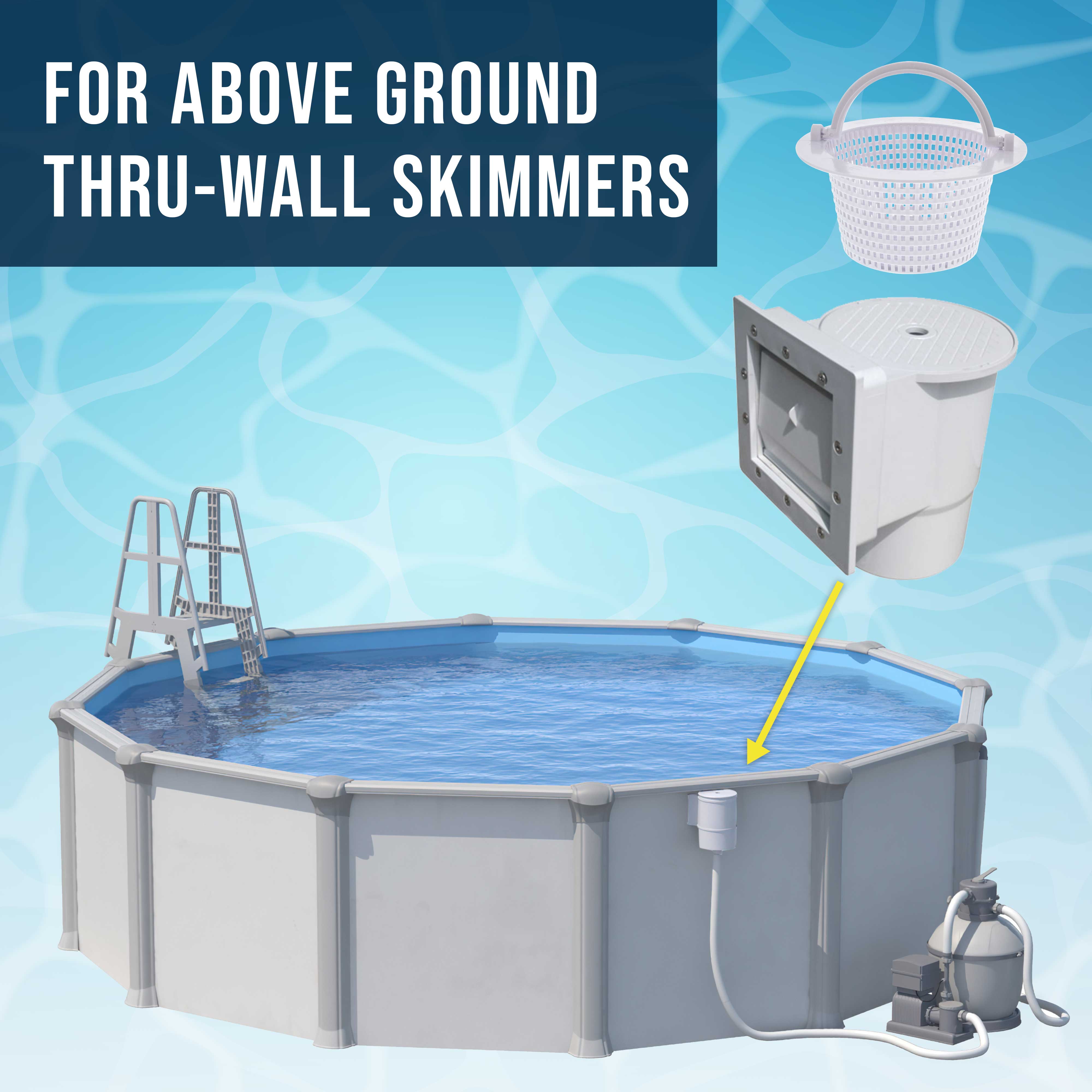 2-Pack Premium Pool Skimmer Baskets - Heavy Duty Floating Leaf Catcher for In-Ground & Above Ground Pools - Durable Mesh Filter Basket for Easy Pool Maintenance & Debris Removal