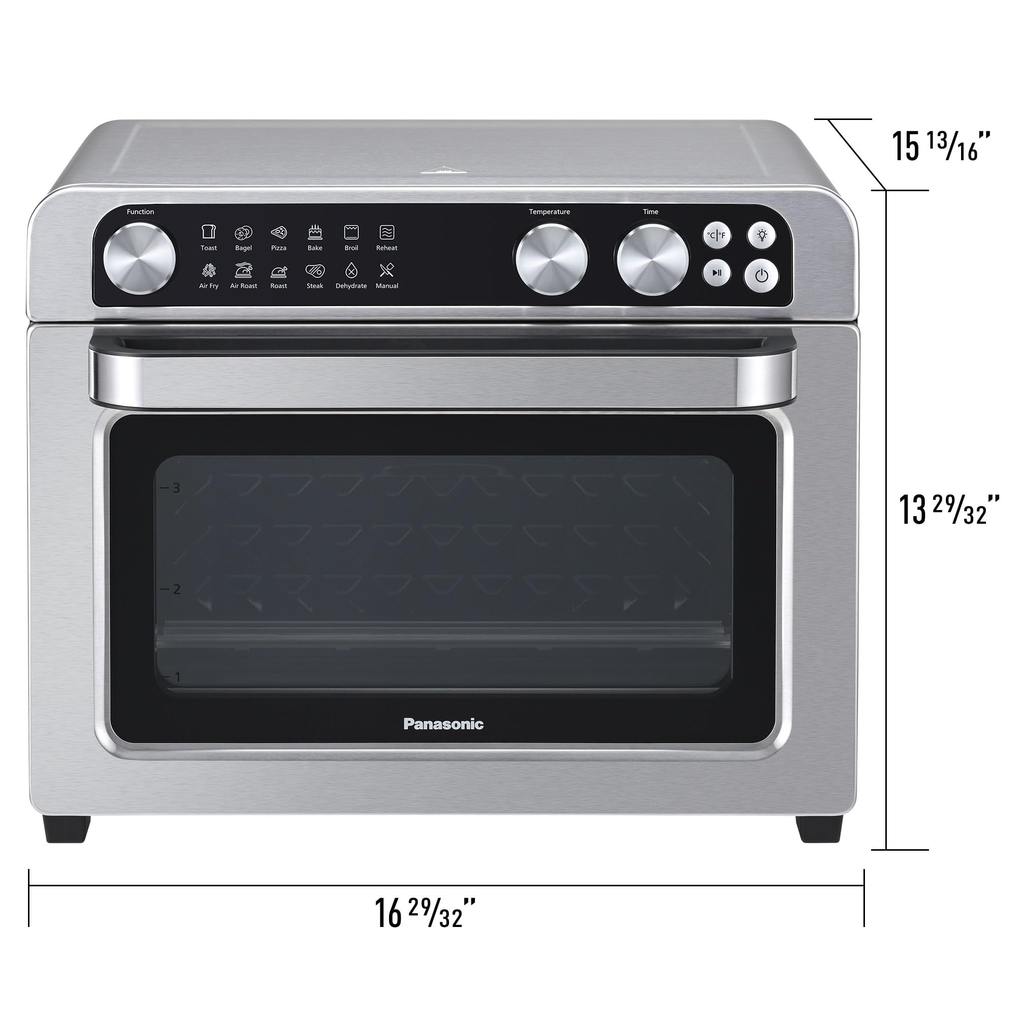 Panasonic Air Fryer Toaster Oven Combo - 11-in-1 Countertop Convection Oven with FlashXpress Technology, Double Infrared Heating & Precise Temp Control | 1800W, PFAS-Free (Model NB-G211P) | Perfect for Baking, Roasting, Air Frying & Family Meal Prep