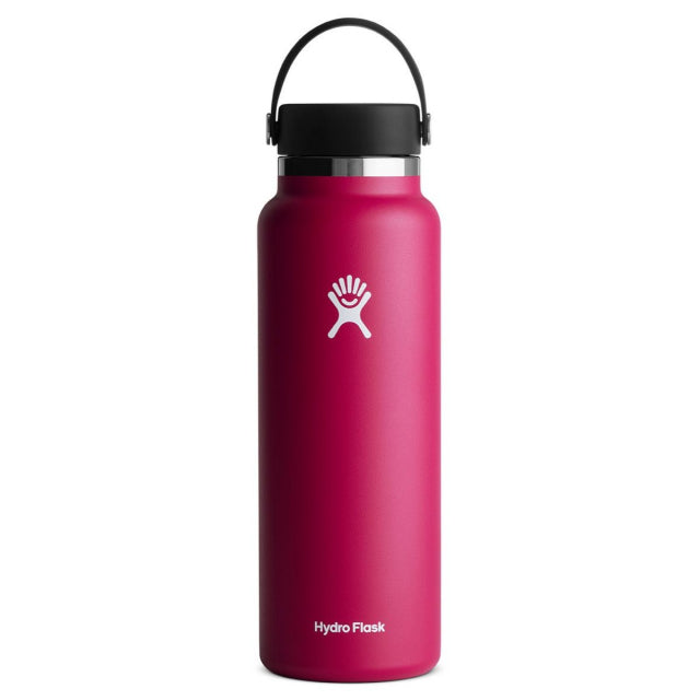 40 oz Wide Mouth Water Bottle with Straw & Handle - Leakproof Stainless Steel Insulated Water Jug for Gym, Hiking & Outdoor Activities - BPA Free Vacuum Flask for Hot & Cold Beverages