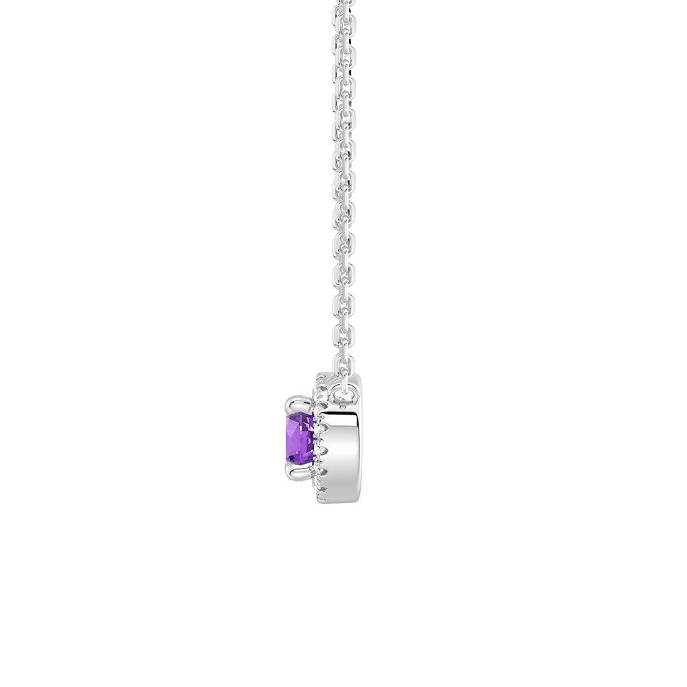 Eternal Halo Personalized Birthstone Necklace - Custom Name & Birth Month Jewelry Gift for Women, Mom, Wife | Perfect for Birthday, Anniversary, Mother's Day & Valentine's Day