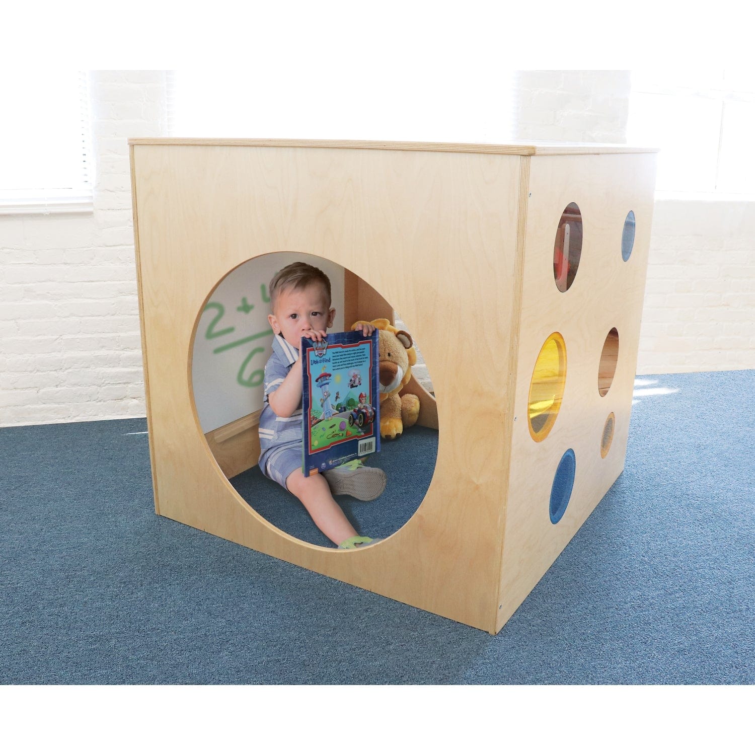 Whitney Plus Porthole Play House Cube - Kids Indoor & Outdoor Play Tent for Imaginative Play, Birthday Gifts, and Backyard Fun