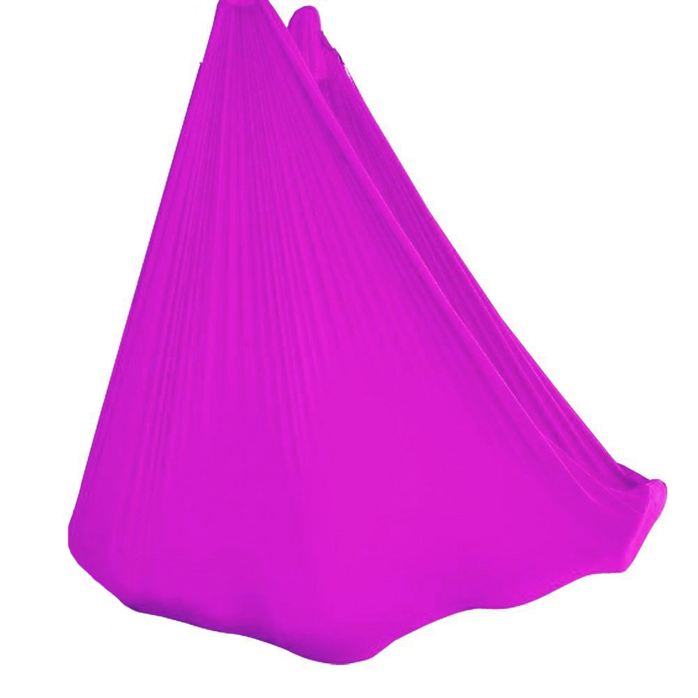 5.5 Yards Aerial Yoga Hammock Swing Set with Carabiner, Daisy Chain & Anchor - Complete Kit for Pilates, Fitness & Home Workouts - Perfect for Yoga Studios, Gyms and Indoor Exercise