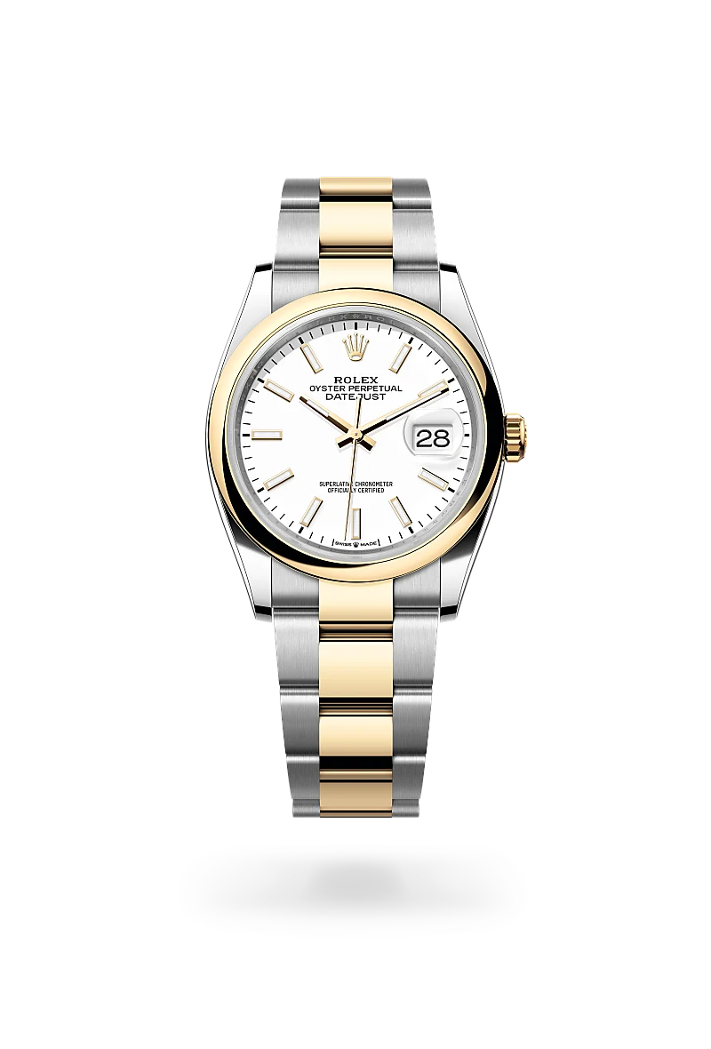 Rolex Datejust 36 Watch - Yellow Rolesor Oystersteel & Yellow Gold (M126203-0020) | Luxury Men's Timepiece for Business & Formal Occasions | Richter & Phillips Jewelers