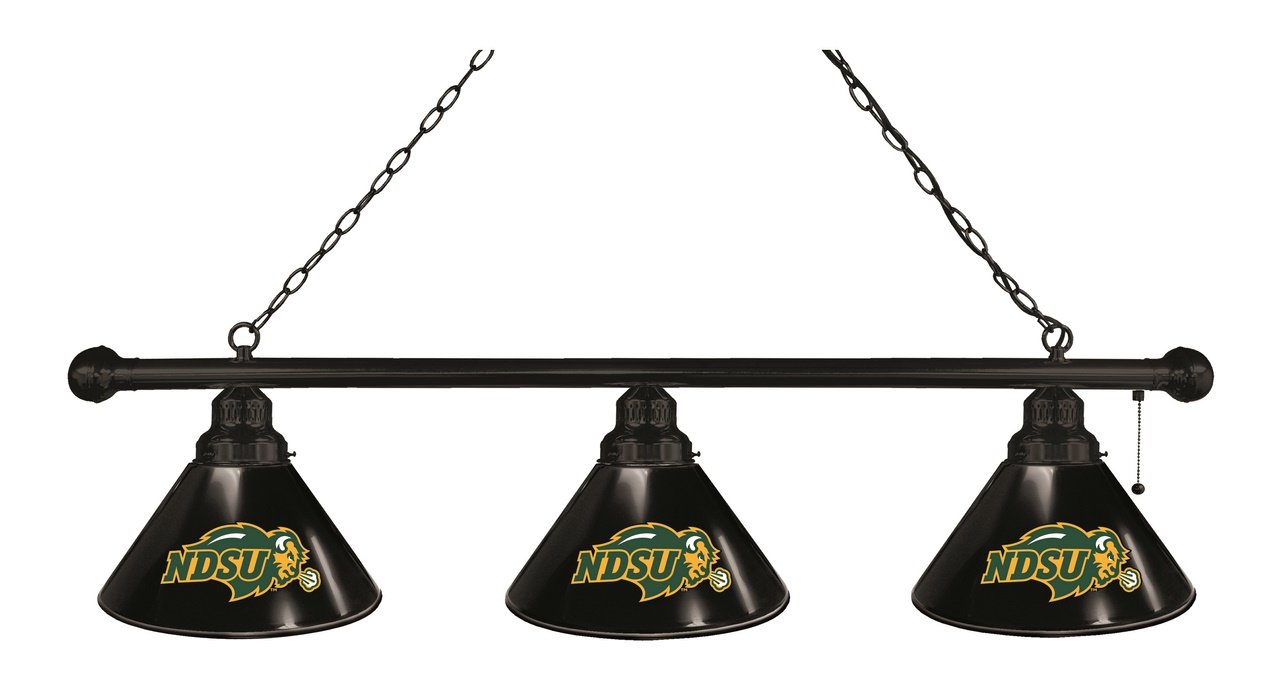 Holland Bar Stool Co. North Dakota State 3-Shade Billiard Pool Table Light with Black Shades - Perfect for Game Rooms, Bars, and Man Caves