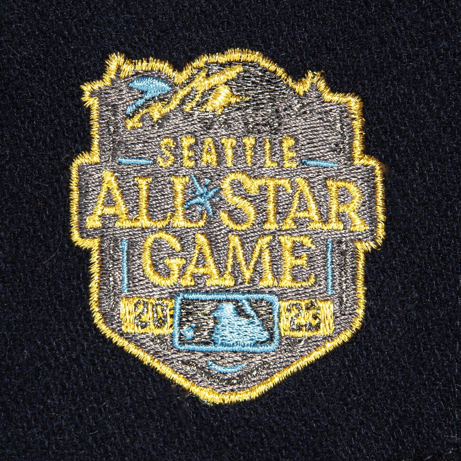 New Era 59Fifty Seattle Mariners 2023 All Star Game Patch Baseball Cap - Navy & Green Melton Wool MLB Hat for Men, Women | Game Day, Sports Fan Gift, Casual Wear