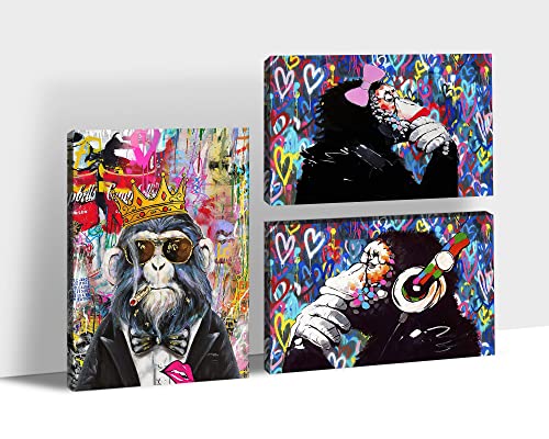 3 Pieces Graffiti Canvas-27