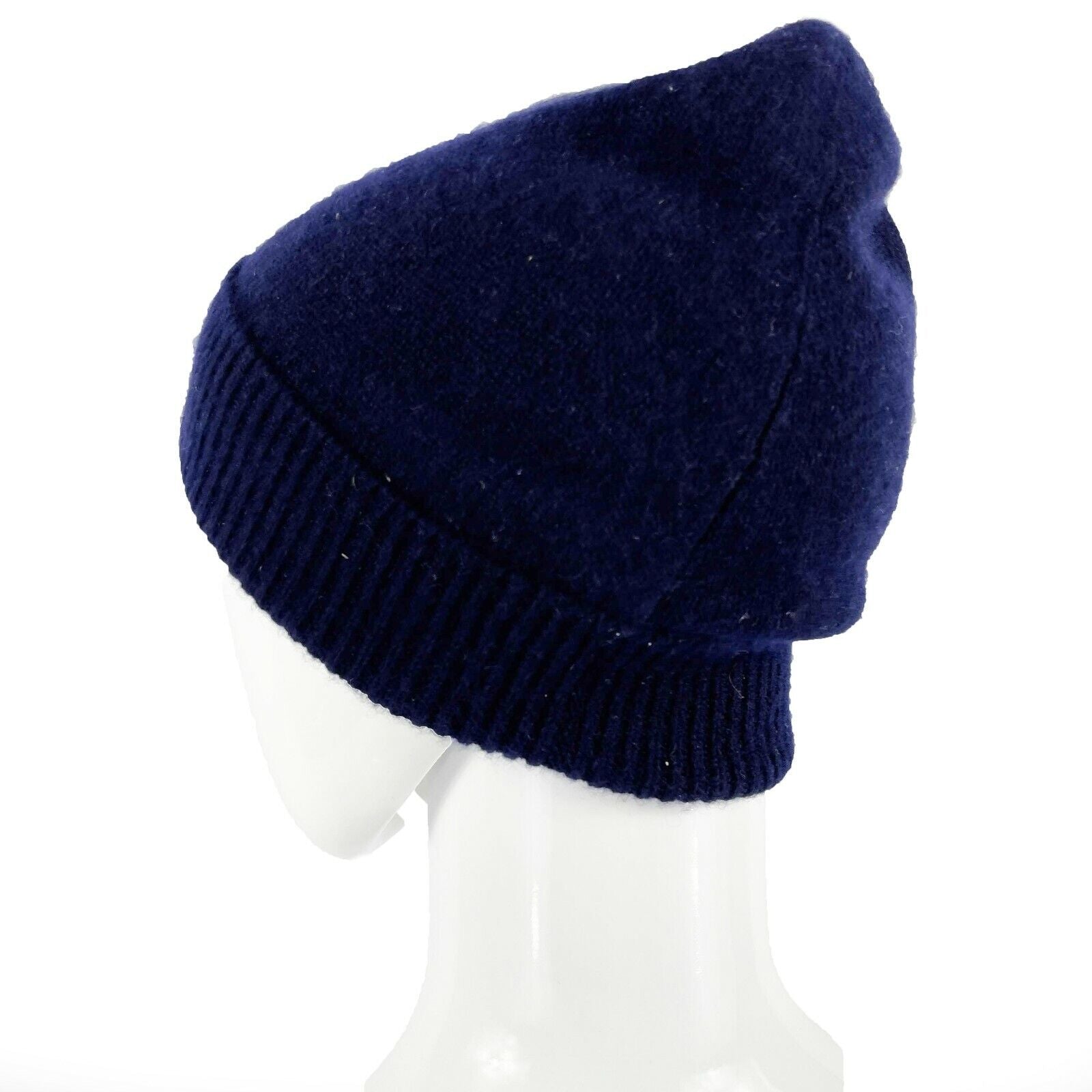 CHANEL Cashmere CC Logo Beanie Hat - Navy Blue Winter Knit Cap with Signature CC Logo - One Size Fits All - Perfect for Cold Weather & Luxury Fashion Accessories