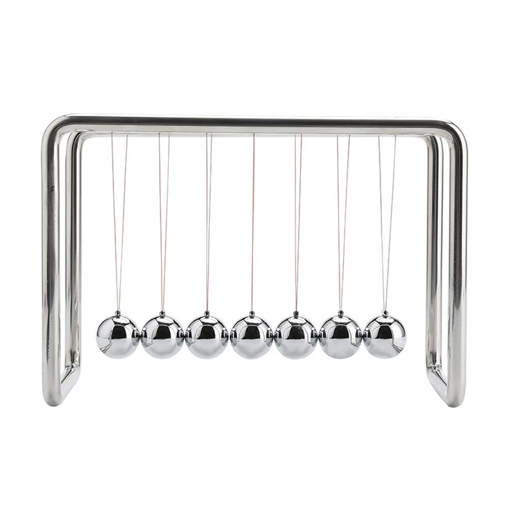 Newton's Cradle Balance Ball - Metal Physics Science Pendulum Desk Toy | Educational Psychology Puzzle & Stress Relief | Perfect for Office, Living Room & Study Decor