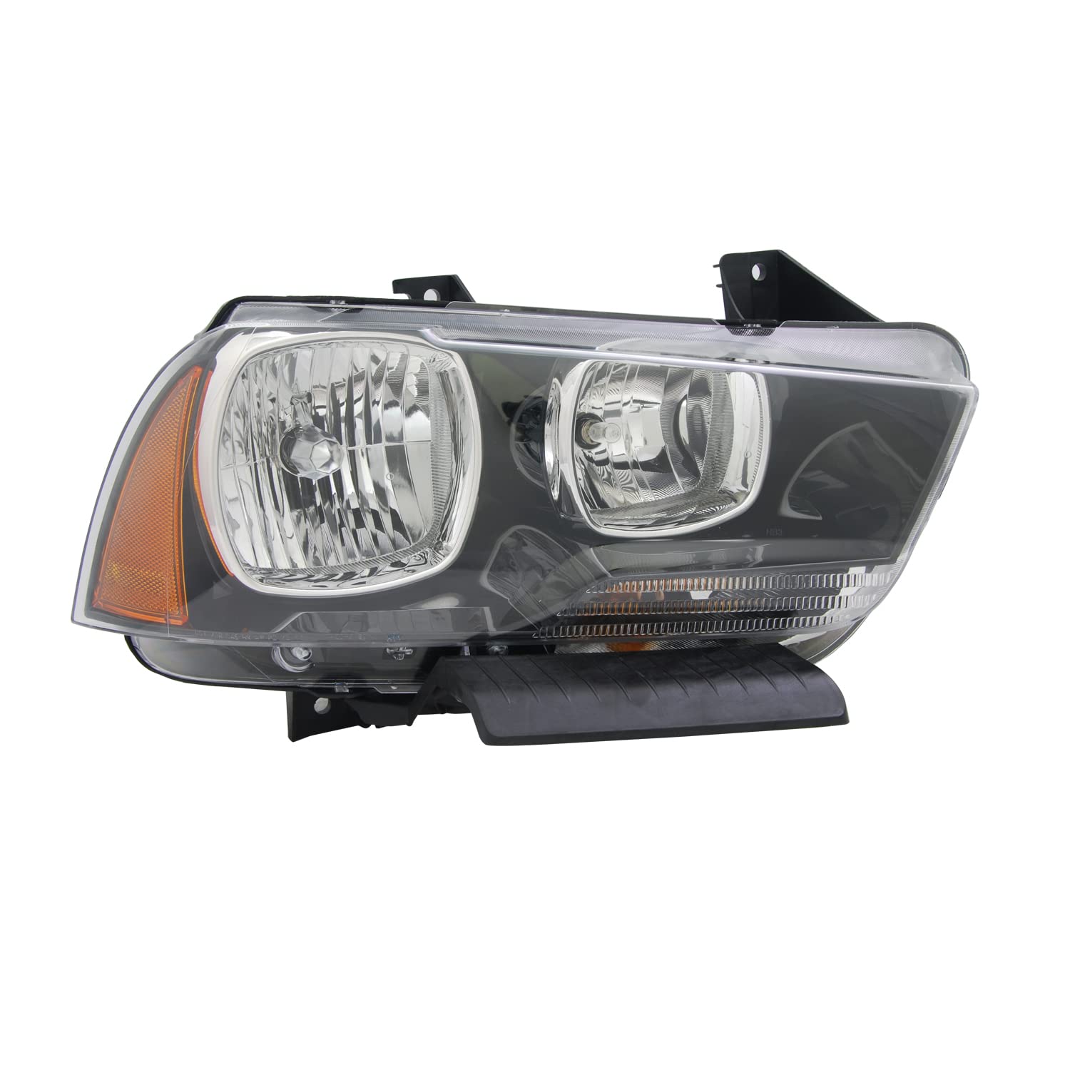 TYC Right Headlight Assembly Compatible with 2011-2014 Dodge Charger - Replacement Headlamp for Improved Night Driving Safety