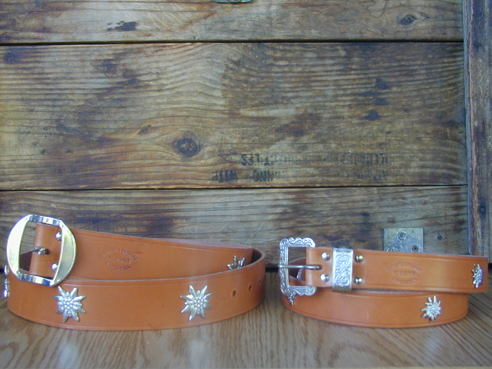 Authentic Edelweiss Appenzeller Swiss Belt - Handcrafted Leather Waistband for Men & Women | Perfect for Traditional Swiss Costumes, Oktoberfest, and Alpine Fashion
