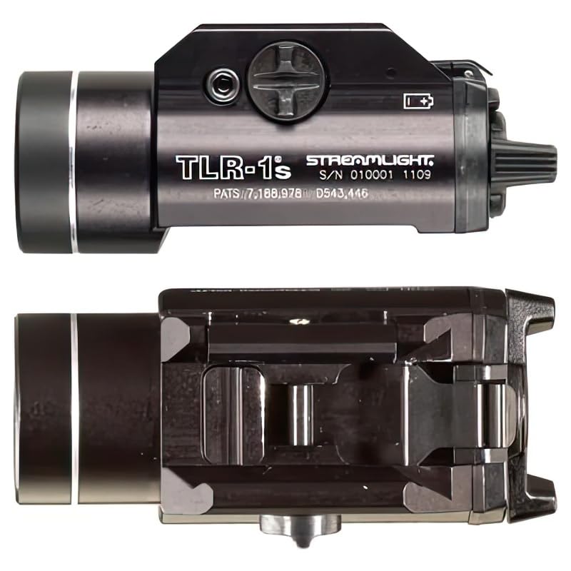 Streamlight 69210 TLR-1s 300-Lumen Tactical Flashlight with Strobe - Rail Mounted LED Weapon Light for Pistols & Firearms - Includes Rail Locating Keys - Ideal for Home Defense, Hunting & Law Enforcement Use
