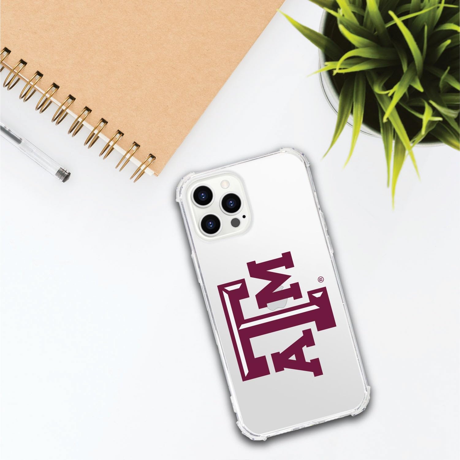 OTM Essentials Durable Phone Case for iPhone 12/12 Pro - Texas A&M University Design, Shockproof Protection & Classic White Style | Perfect for College Students, Aggie Fans & Everyday Use