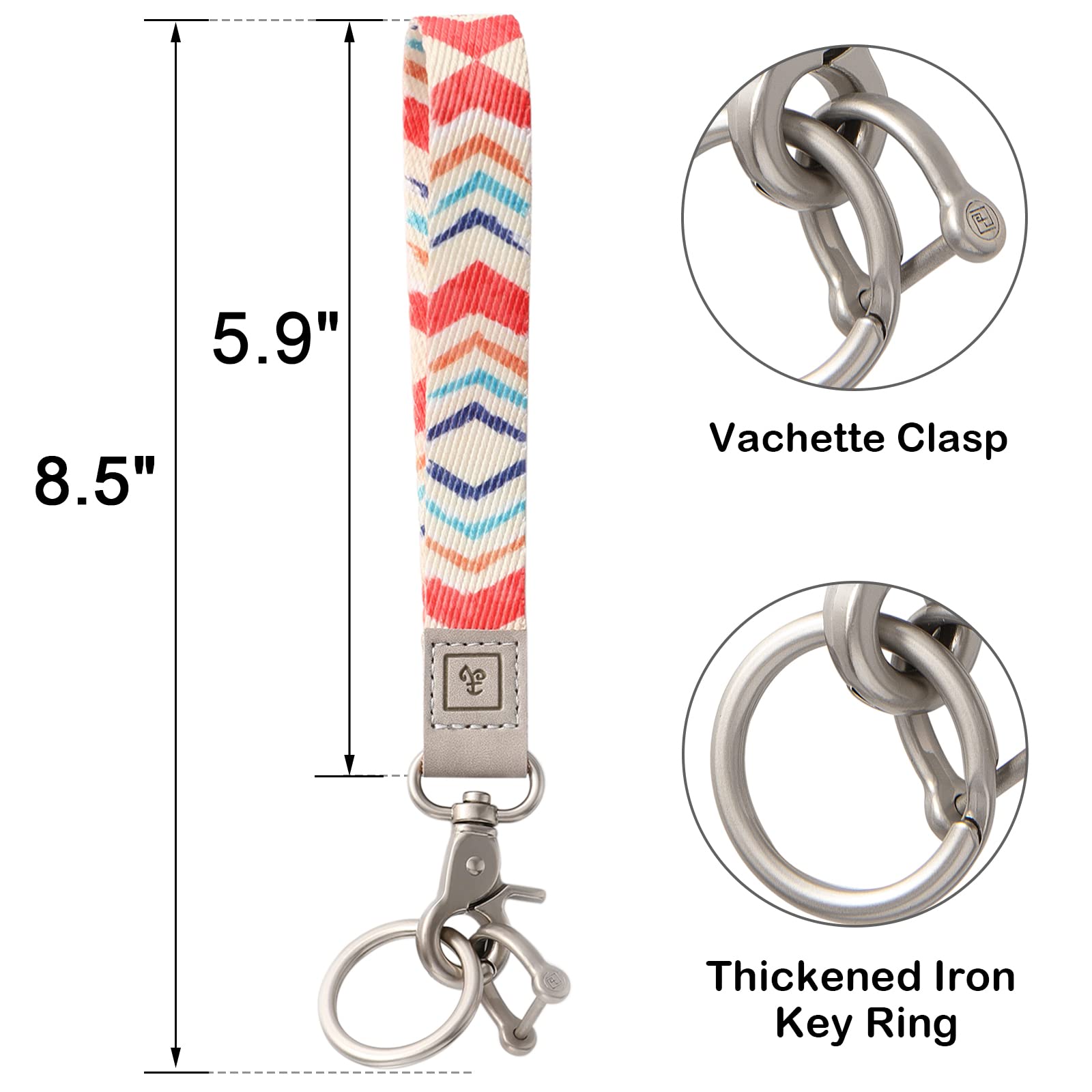 MNGARISTA Hand Wrist Lanyard Keychain - Stylish Wristlet Strap with Carabiner Clip for Keys, ID Badges & Small Essentials | Perfect for Work, Travel, Gym & Outdoor Activities