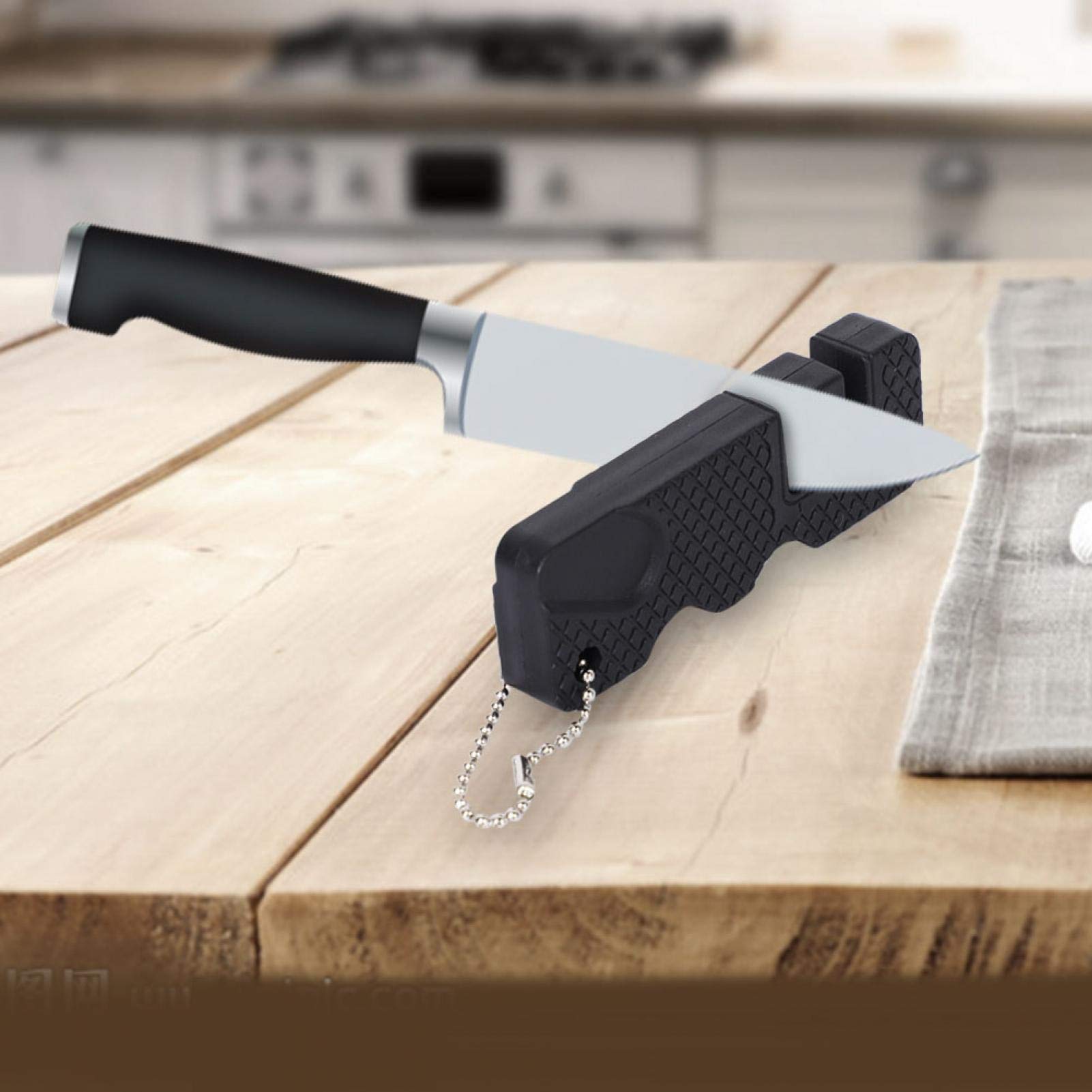 Premium Portable Knife Sharpener - Stainless Steel Kitchen Tool for Home & Camping | Compact Mini Sharpener for Outdoor, Hunting & Survival Gear | Perfect for Chefs, Campers & DIY Enthusiasts
