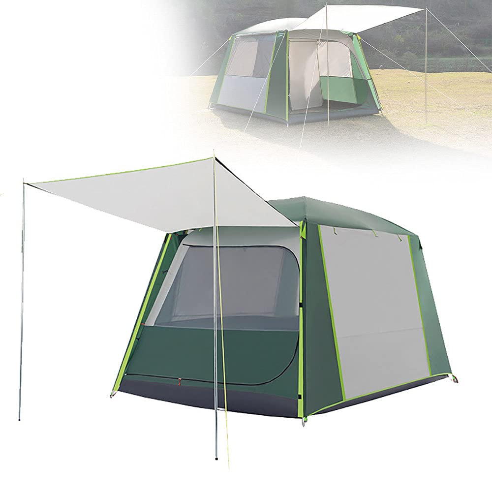 6-8 Person Family Camping Tent - Waterproof & Ventilated Instant Setup Dome Tent with Sun Protection - Perfect for Outdoor Camping, Hiking, Fishing, and Backyard Adventures