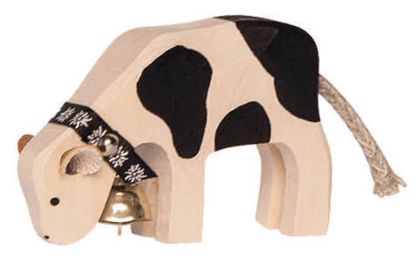 Marc Trauffer Traditional Swiss Cow Figurine - Handmade Wooden Decor for Home & Office - Perfect for Farmhouse, Alpine, and Swiss-Themed Decorations