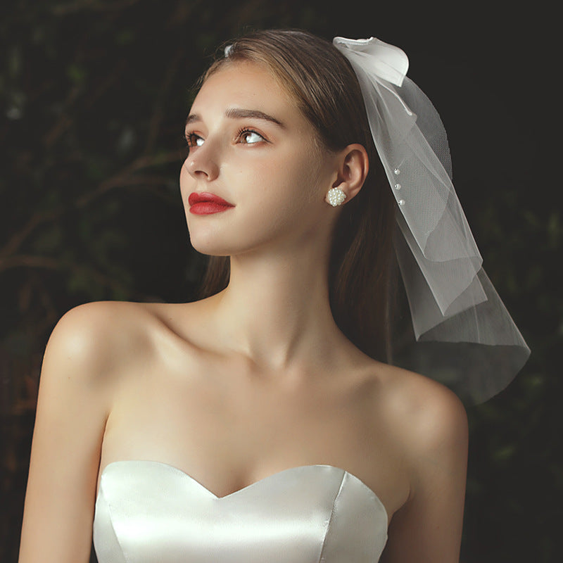 Elegant Pearl Bridal Hair Comb with Bow Knot - Perfect for Weddings, Prom, and Formal Events
