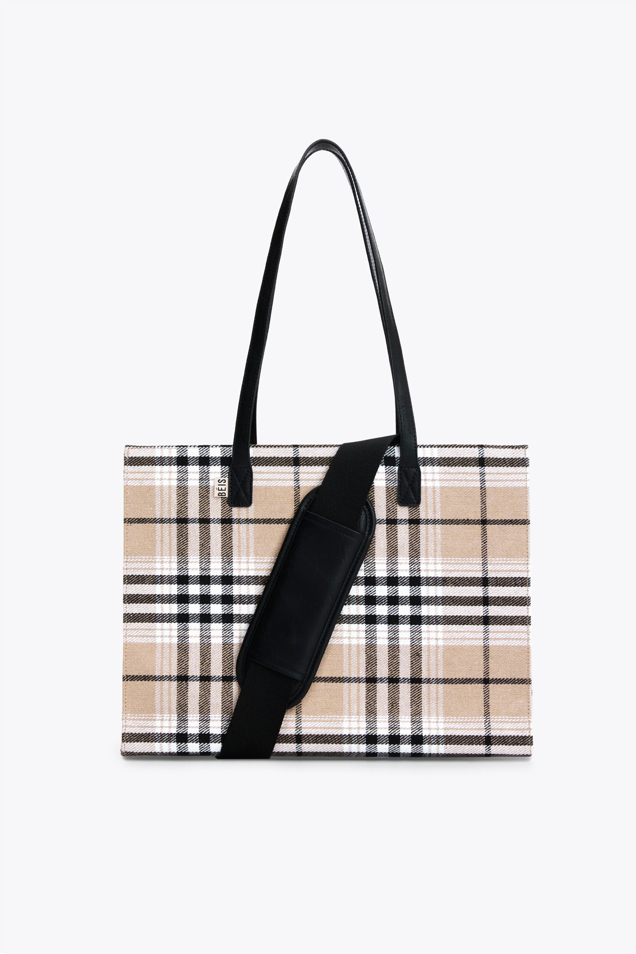 Stylish Plaid Work Tote Bag for Women - Professional Office Laptop Bag with Spacious Compartments | Perfect for Business, Commuting & Travel