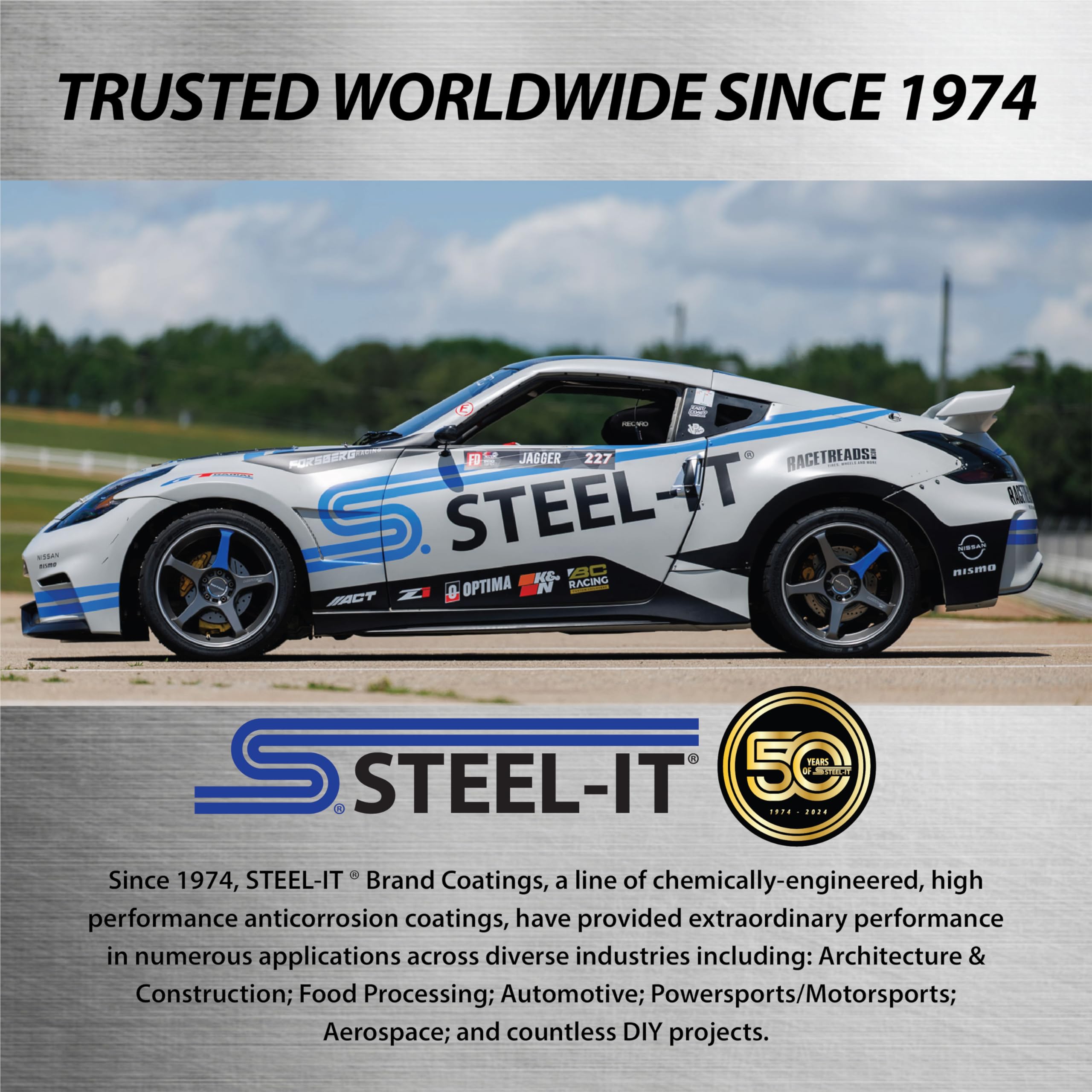 Steel-It 1002D Polyurethane Aerosol Spray Paint - Industrial Grade, Weldable, Rust Resistant Coating - Steel Gray (5 Pack) - Perfect for Metal Fabrication, Automotive Repair & Industrial Equipment Maintenance