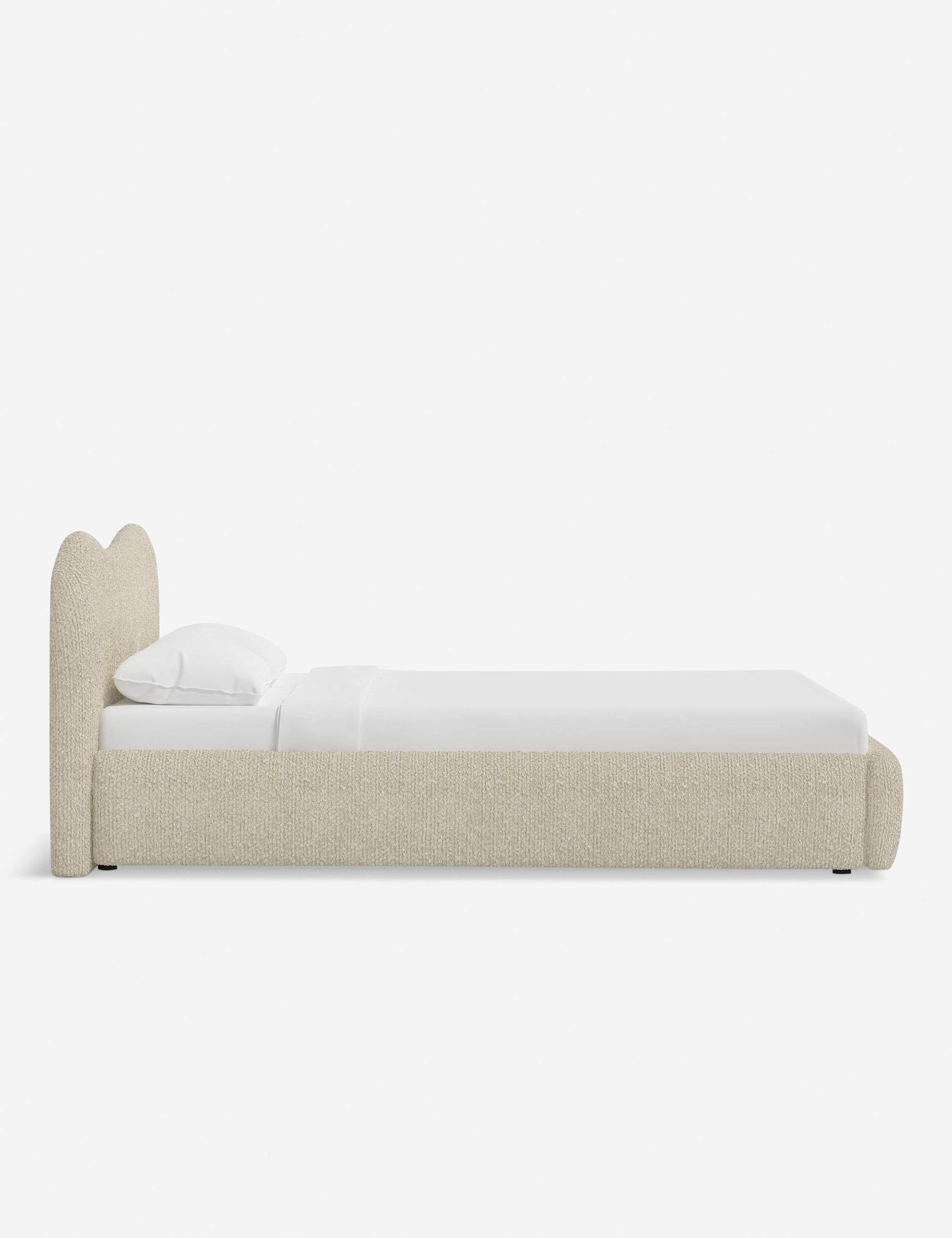 Sarah Sherman Samuel Gladys Platform Bed - Modern Wooden Bed Frame with Upholstered Headboard, Queen Size - Perfect for Contemporary Bedrooms & Guest Rooms