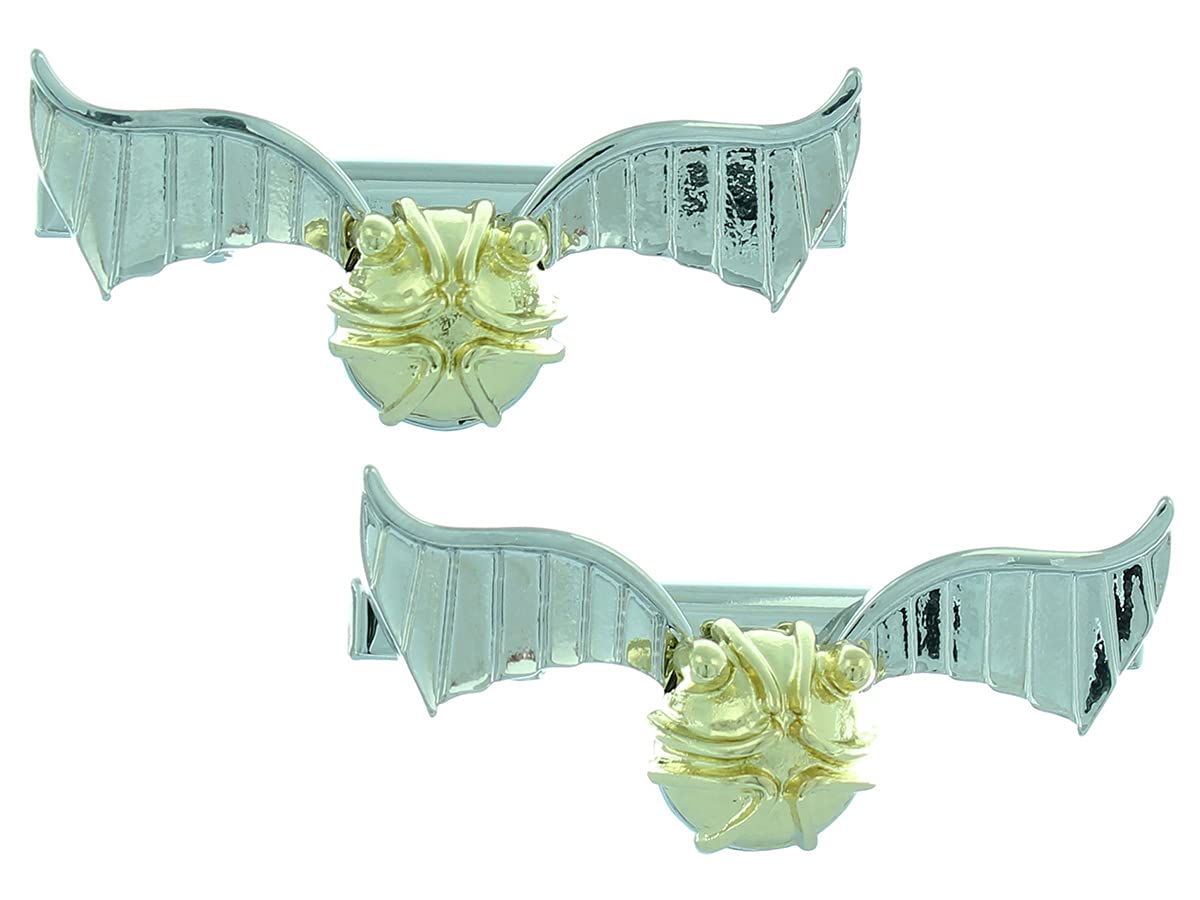 Harry Potter Golden Snitch Hair Clips - Quidditch Inspired Hair Accessories for Women & Girls - Perfect for Cosplay, Halloween Costumes & Harry Potter Themed Parties