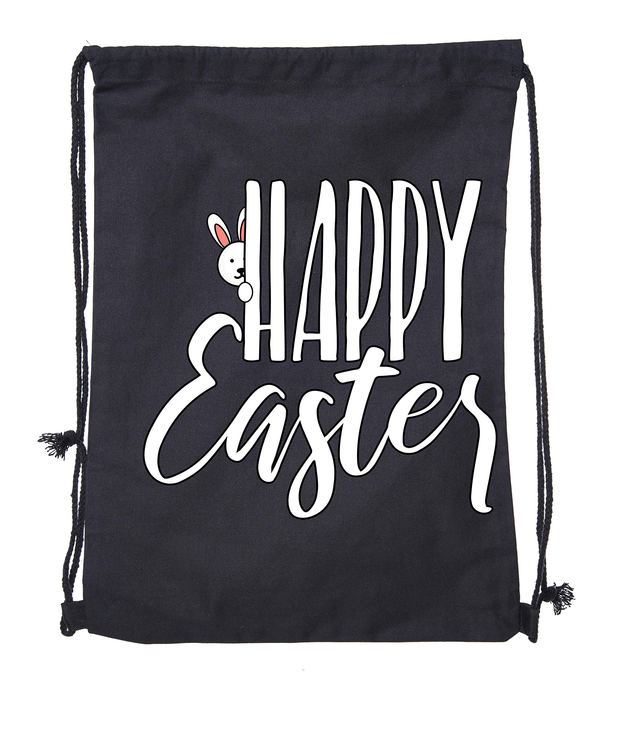Easter Basket Backpack - Bulk Cotton Drawstring Cinch Bags for Easter Bunny Gifts (Peaking Bunny Design) - Perfect for Easter Egg Hunts, Party Favors & School Celebrations