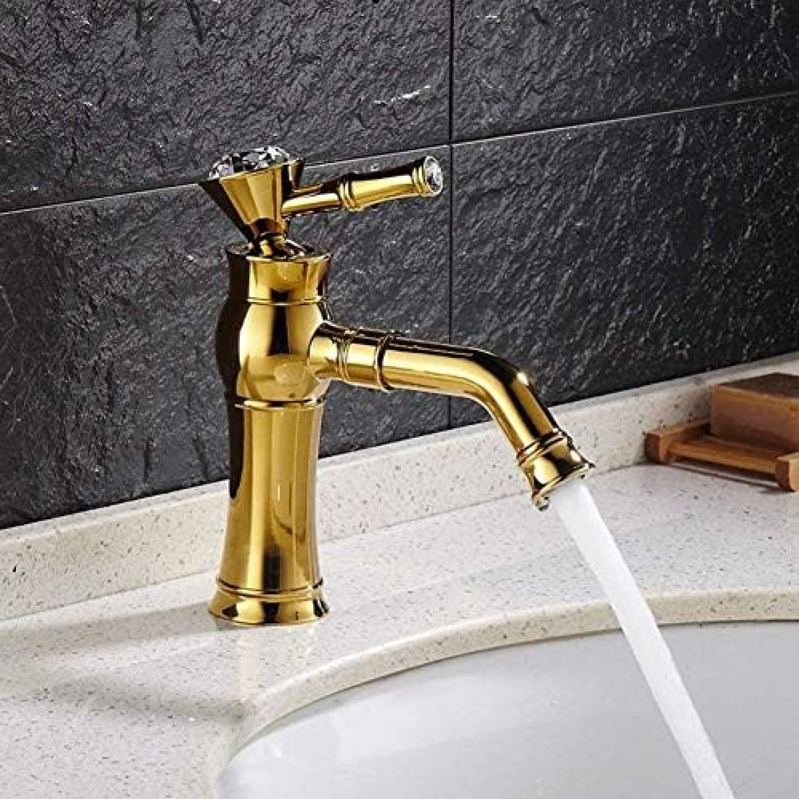 CRJUS Single Lever Kitchen Faucet - Hot & Cold Water Basin Mixer Tap for Sink, Bathroom, Washbasin - Perfect for Modern Home, Restaurant, and Commercial Use