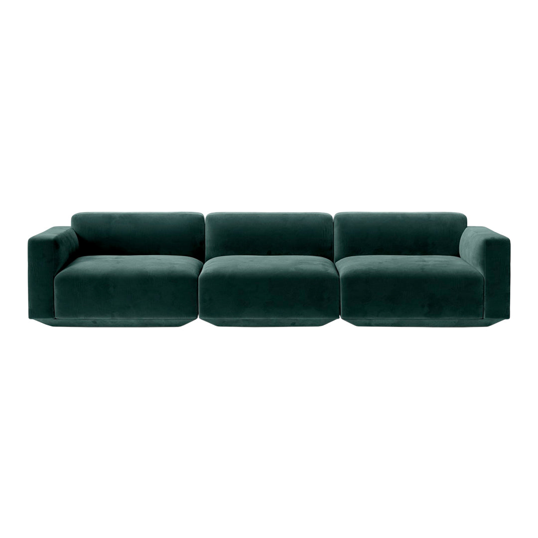 Develius Model D 3-Seater Sofa - Modern Comfortable Couch for Living Room, Lounge & Office - Soft Fabric Upholstery with Sturdy Wooden Frame